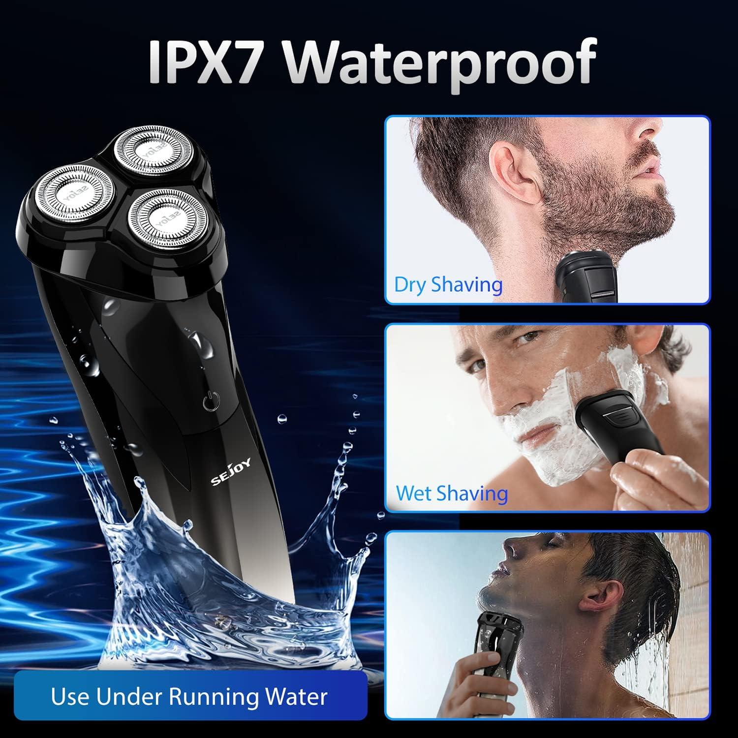 Afeitadora eléctrica recargable Sejoy TXD-BLASTO3 IPX7 negra