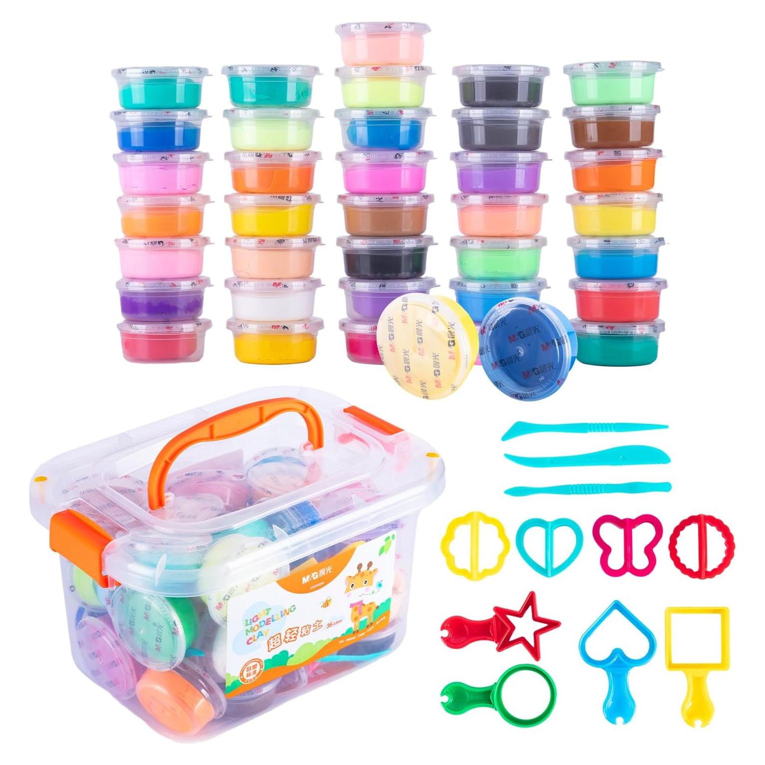 Kit de Arcilla M&G 36 Colores No Tóxica para Niños