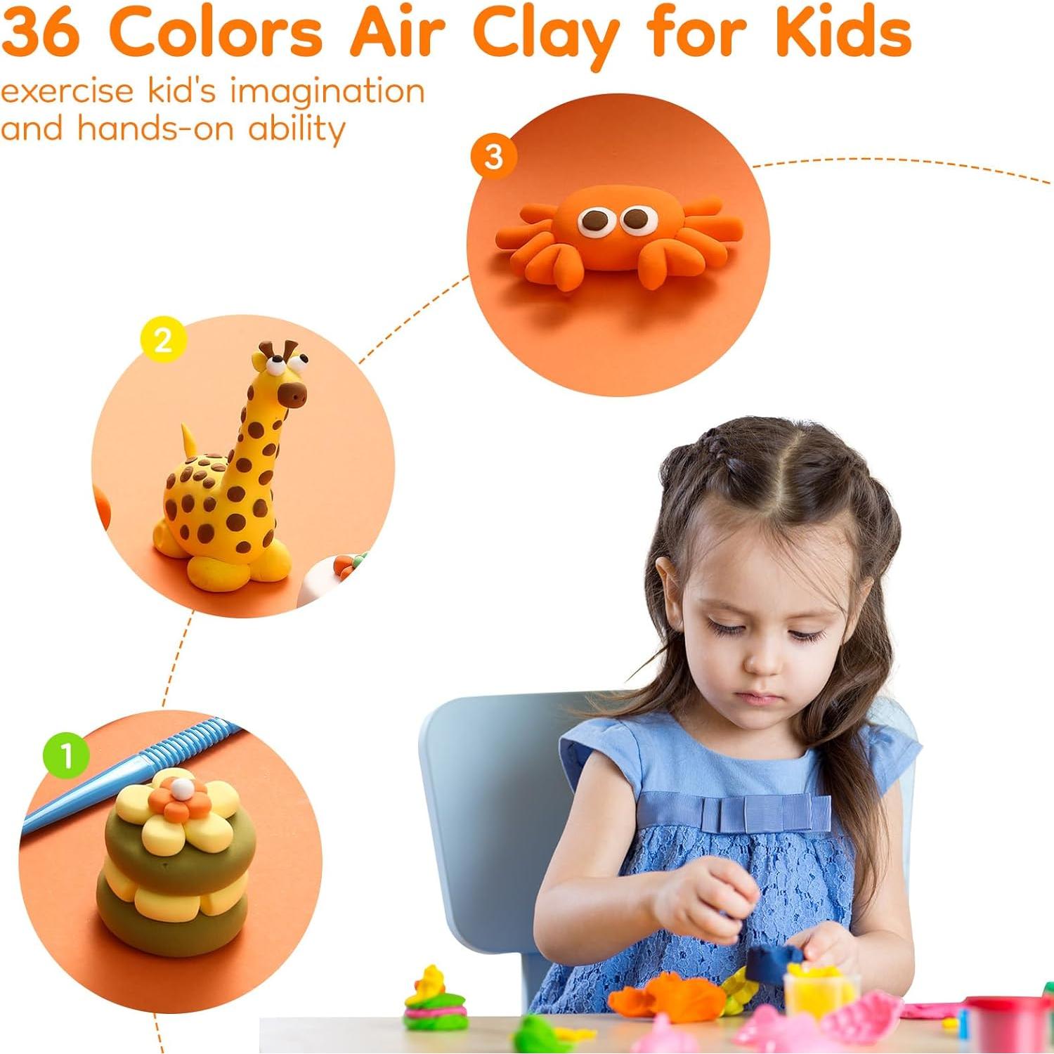 Kit de Arcilla M&G 36 Colores No Tóxica para Niños