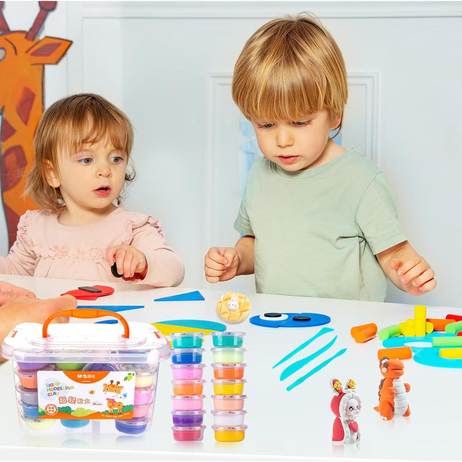 Kit de Arcilla M&G 36 Colores No Tóxica para Niños