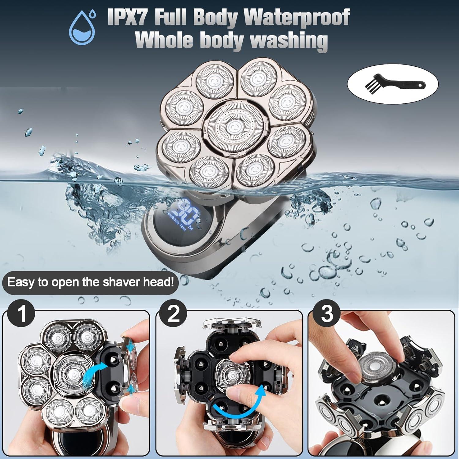 Afeitadora Eléctrica 9D Handsomemen Impermeable 5 en 1