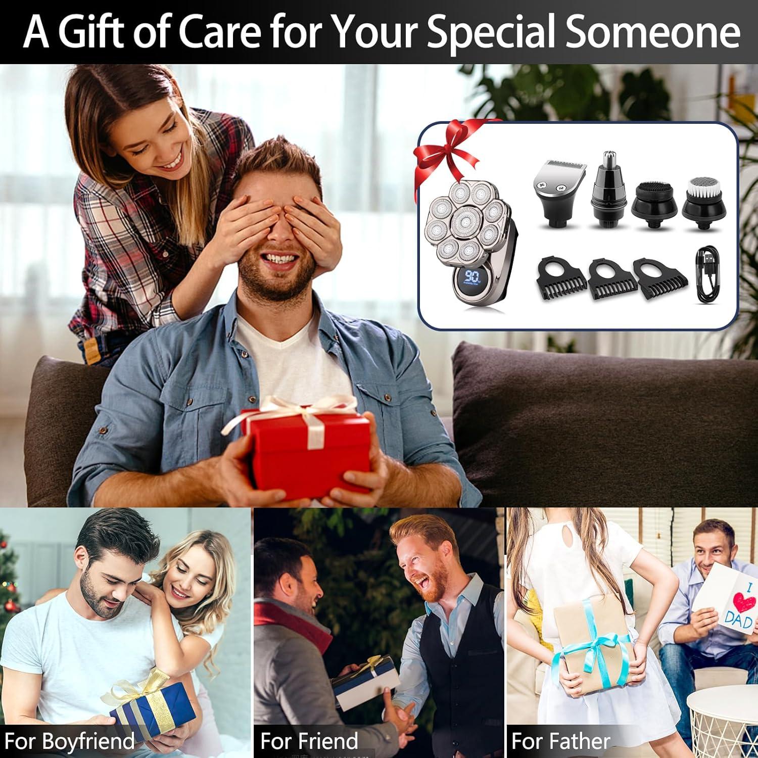 Afeitadora Eléctrica 9D Handsomemen Impermeable 5 en 1