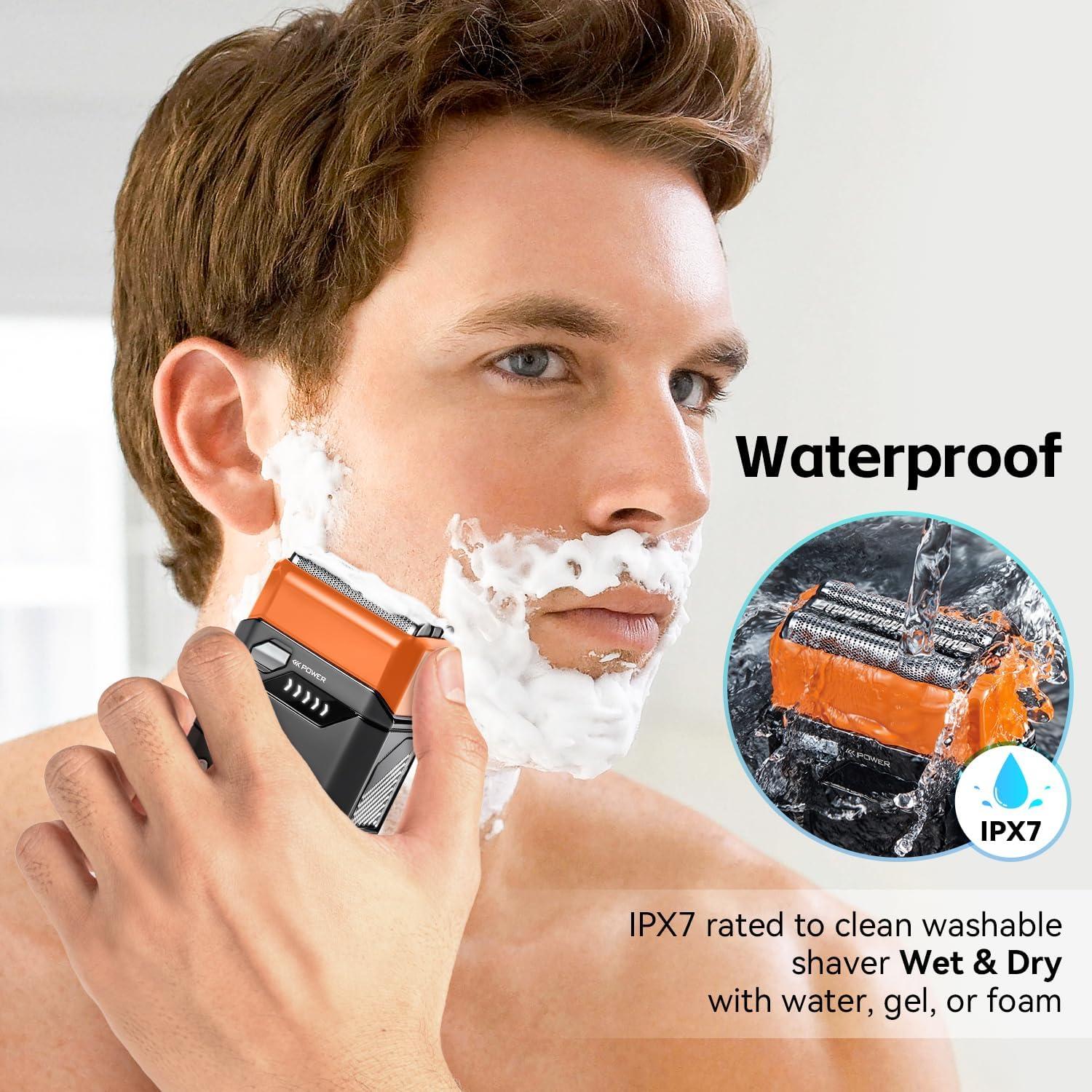 Afeitadora eléctrica compacta Ezdor M68, 3 cuchillas, USB-C