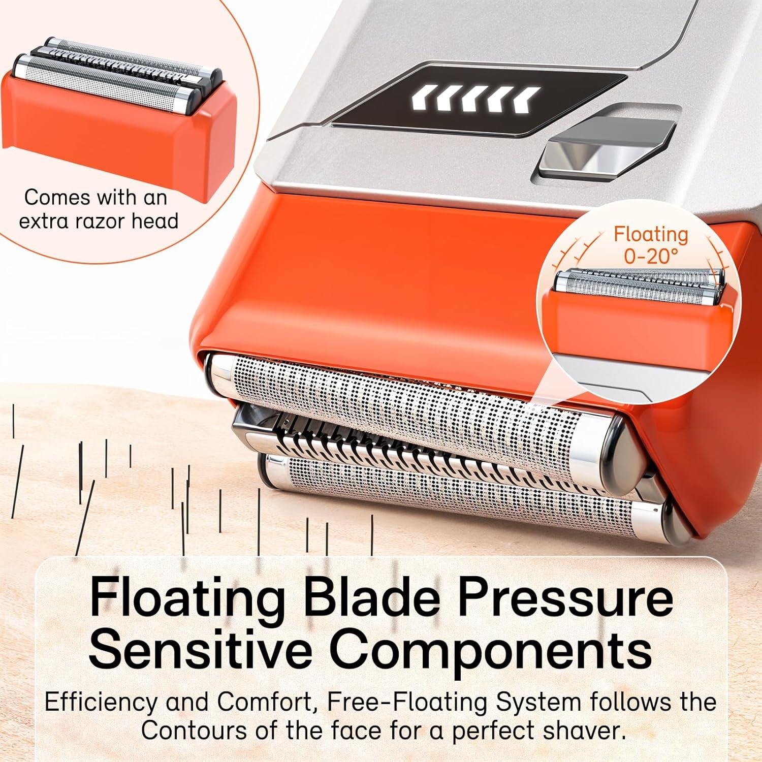 Afeitadora eléctrica Nevlive M68 recargable USB-C a prueba de agua