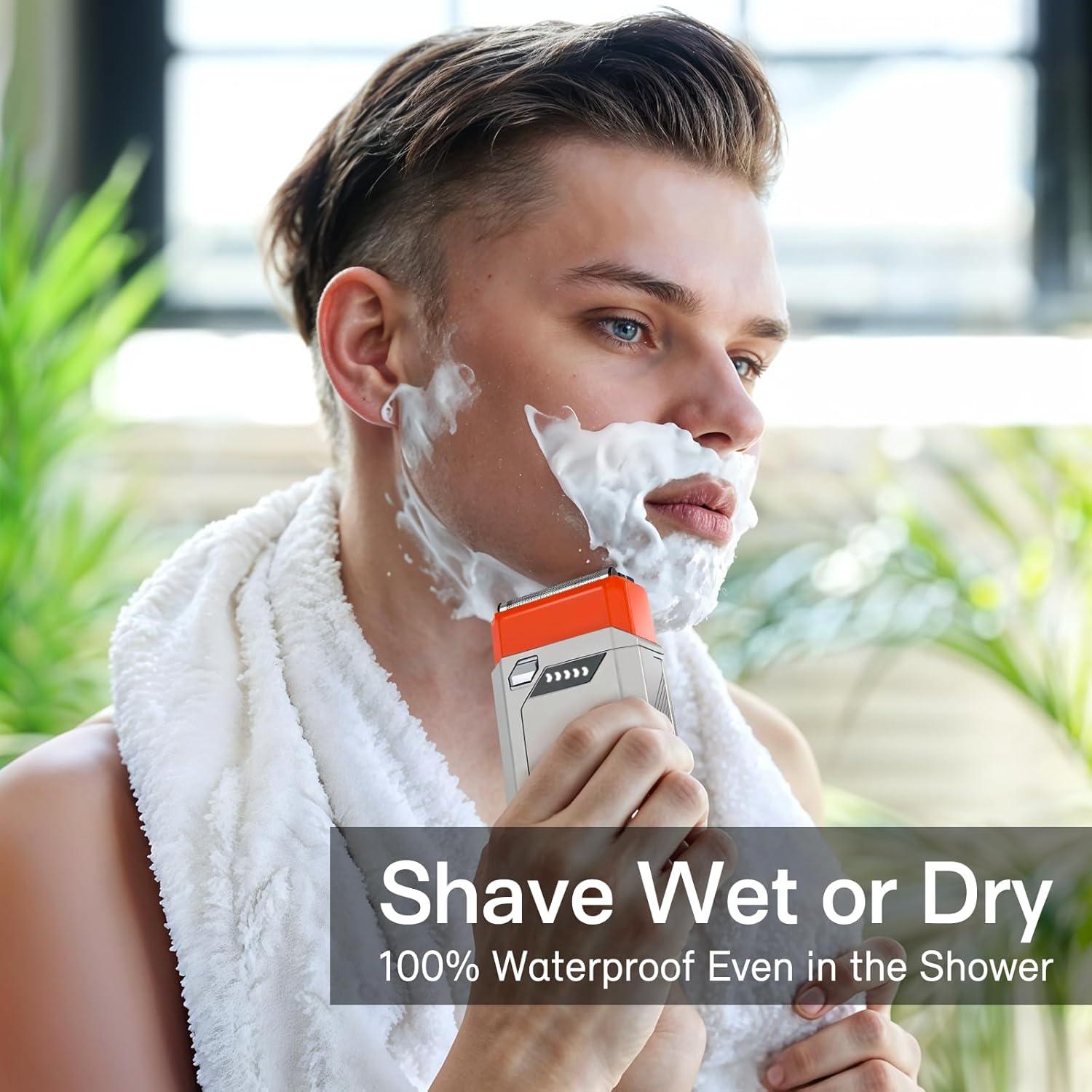 Afeitadora eléctrica Nevlive M68 recargable USB-C a prueba de agua