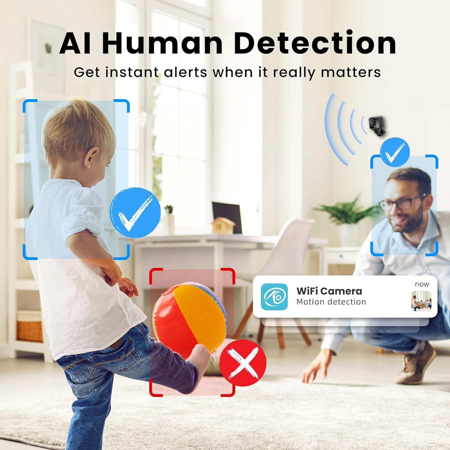 Cámara de Seguridad Inalámbrica VIDCASTIVE V12 1080P HD