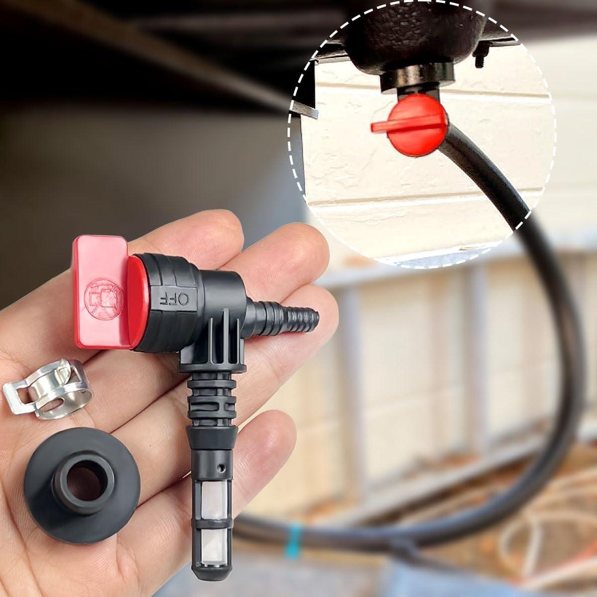 Válvula de Cierre de Gas Darlingao 90° + Abrazaderas y Grommets