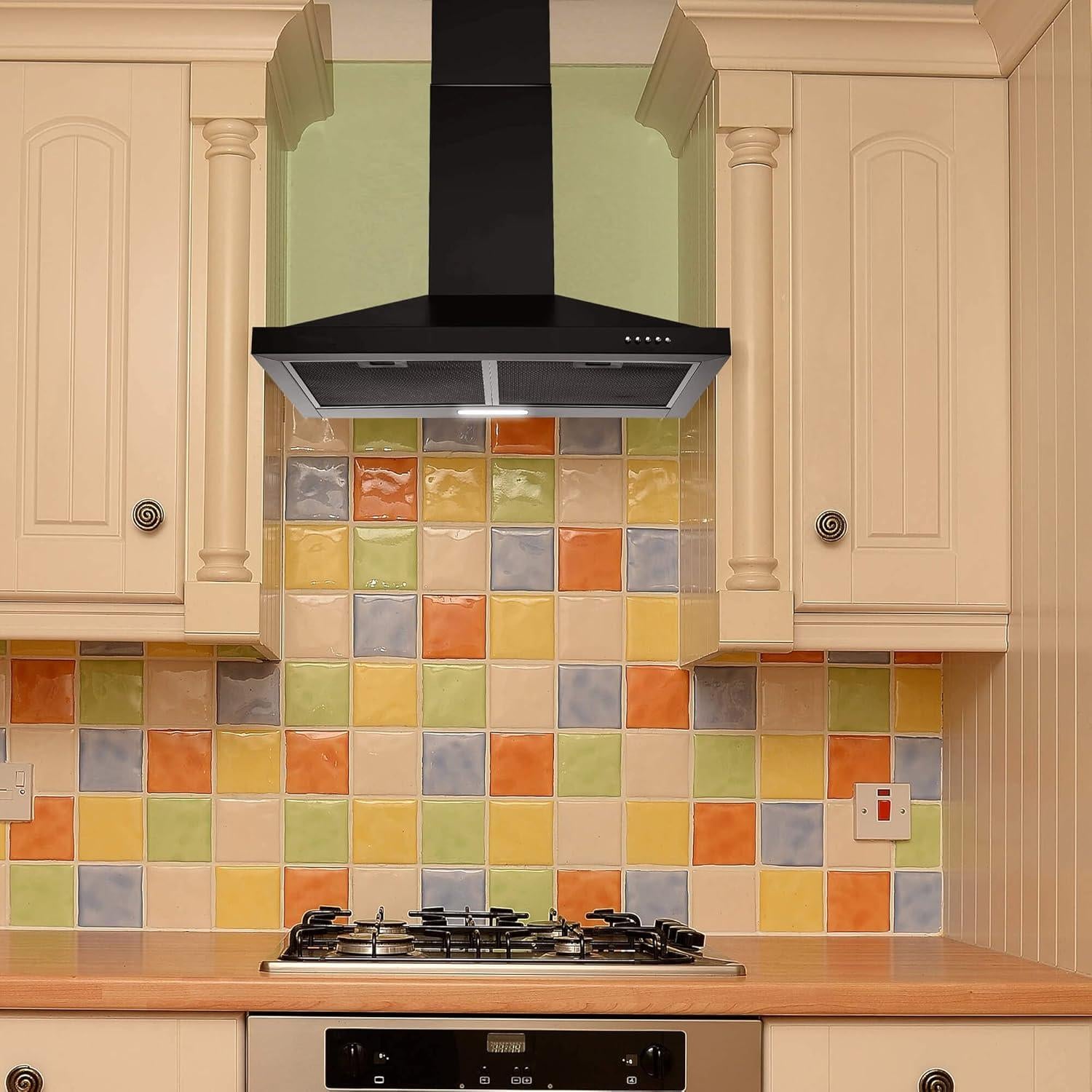 Campana Extractora SNDOAS GD1760BPA 24" Acero Inoxidable Negra