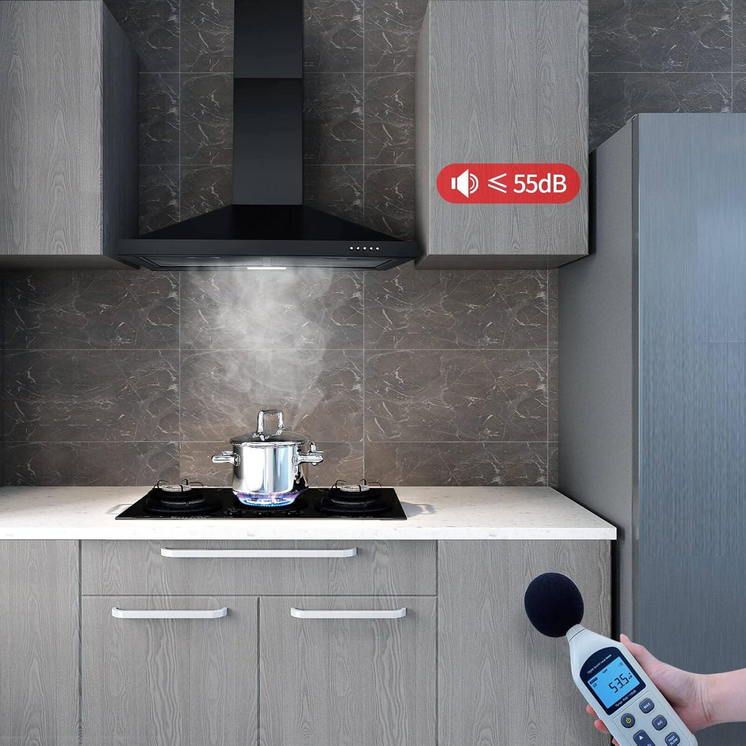 Campana Extractora SNDOAS GD1760BPA 24" Acero Inoxidable Negra