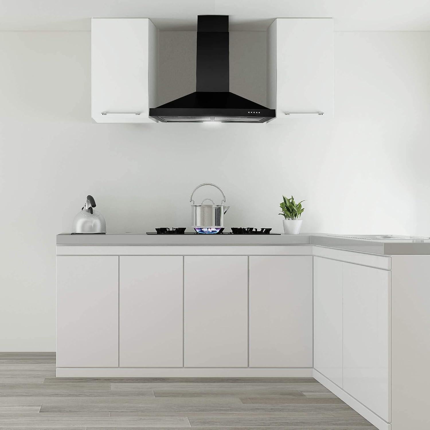 Campana Extractora SNDOAS GD1760BPA 24" Acero Inoxidable Negra