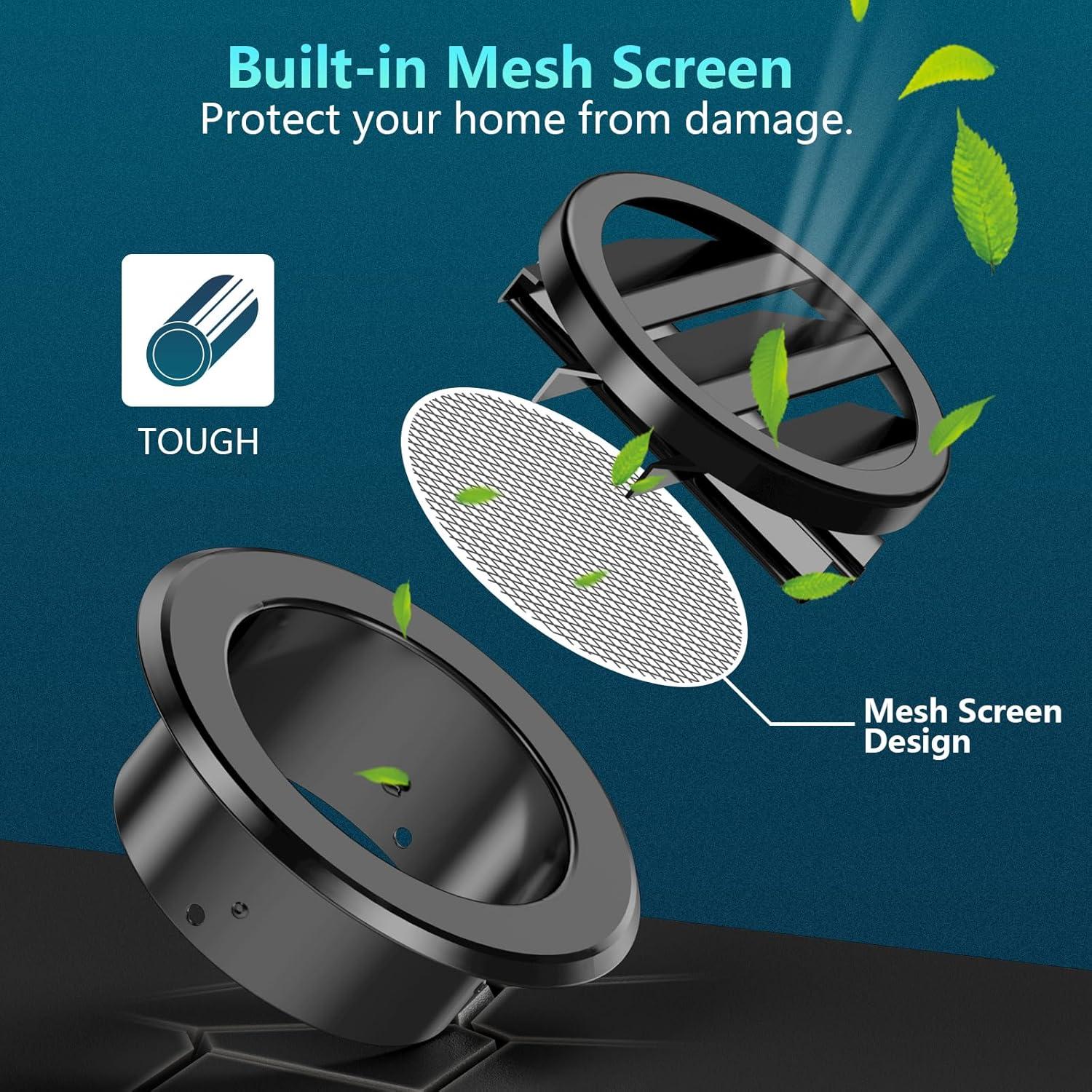 Cubierta de Ventilación Redonda 10 cm HG Power Aluminio Negro