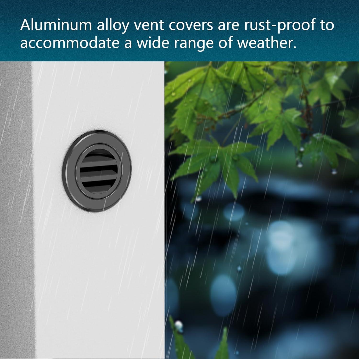 Cubierta de Ventilación Redonda 10 cm HG Power Aluminio Negro