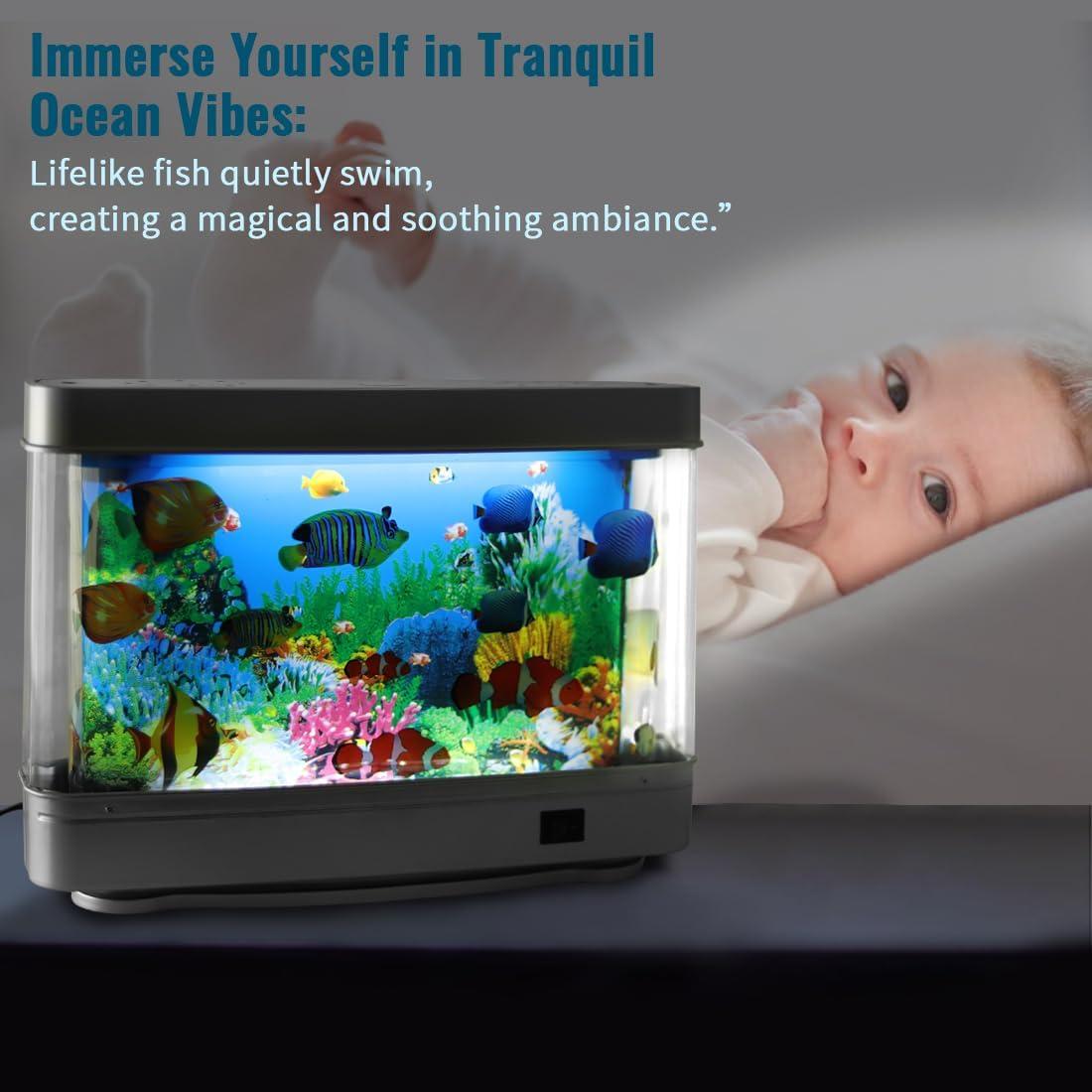 Lámpara Acuática Decorativa PTAHON 30 cm - Luz Nocturna Relajante