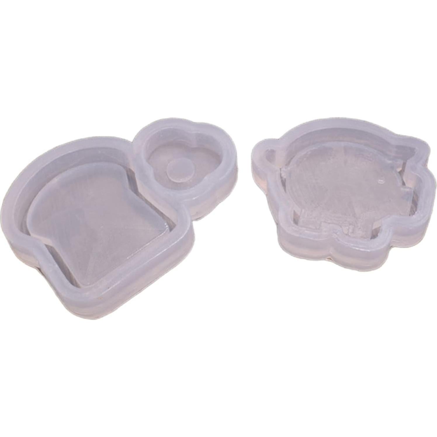 Juego de Moldes de Silicona Epóxica para Joyas - Pan y Cerdo
