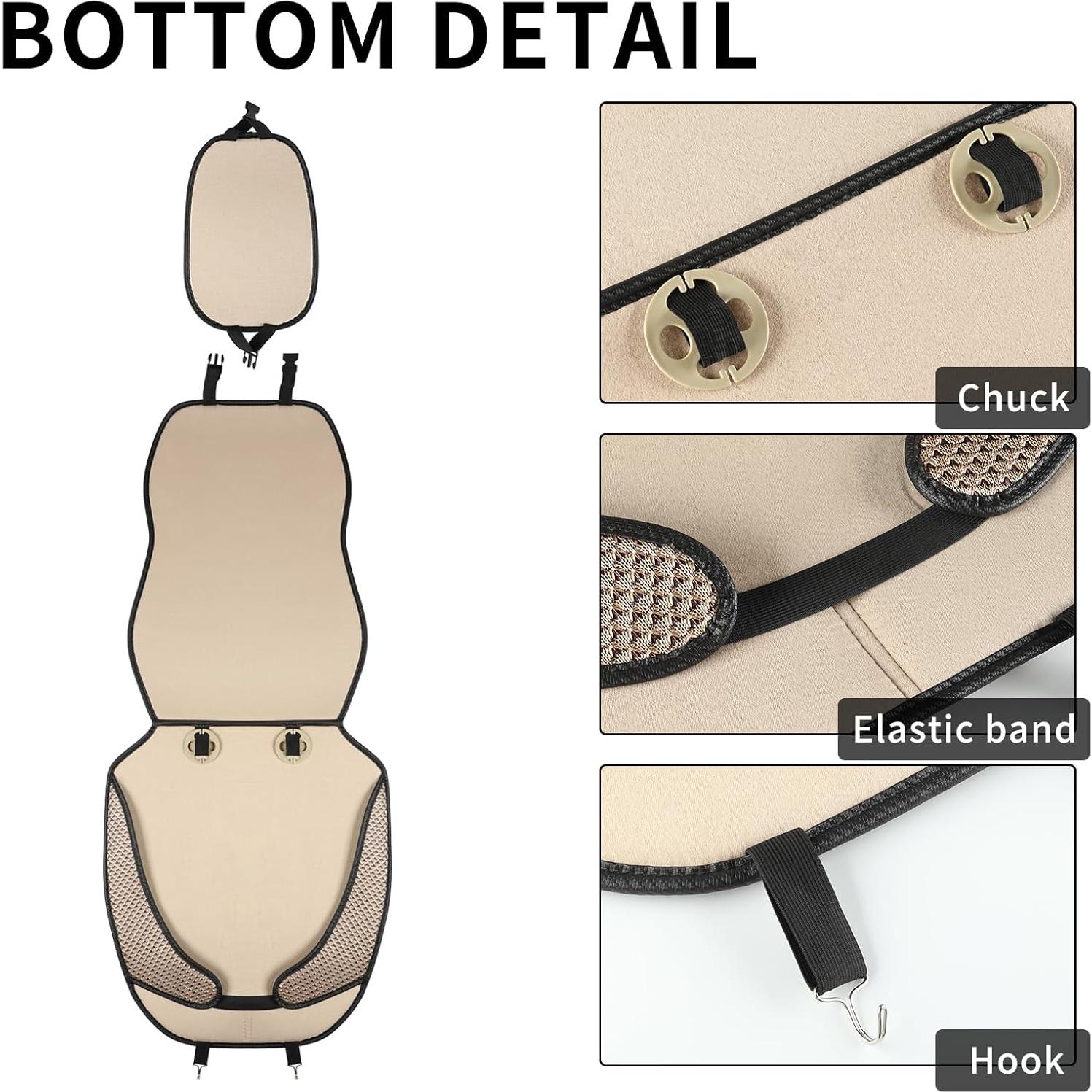 Cubierta de Asiento de Auto Newer Beige Universal 1PCS