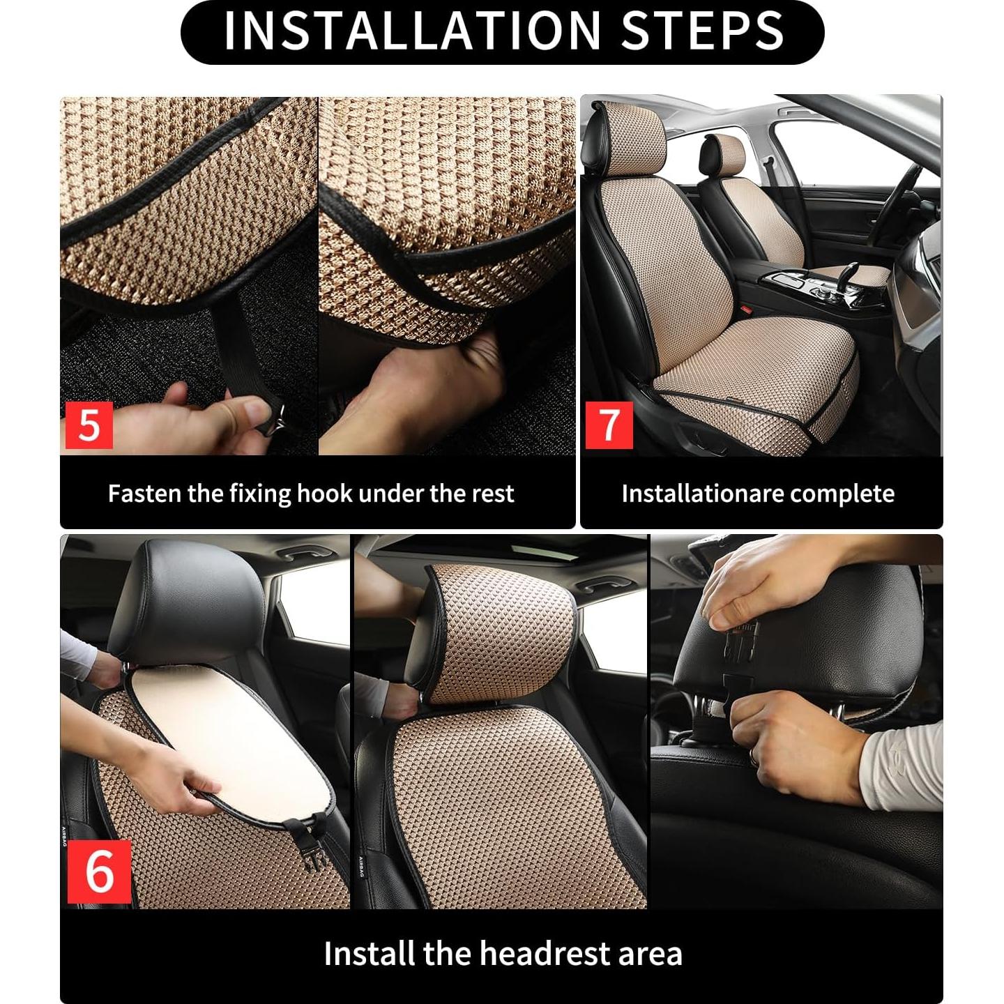 Cubierta de Asiento de Auto Newer Beige Universal 1PCS