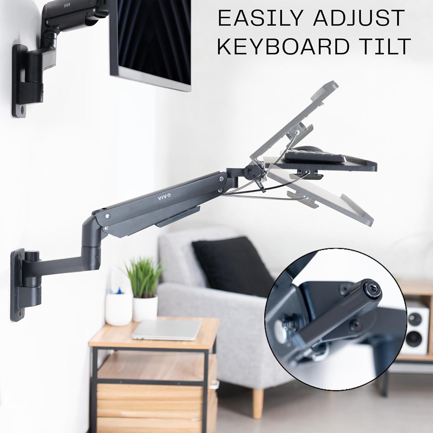 Soporte de Teclado y Ratón VIVO MOUNT-KB35C Ajustable 96cm