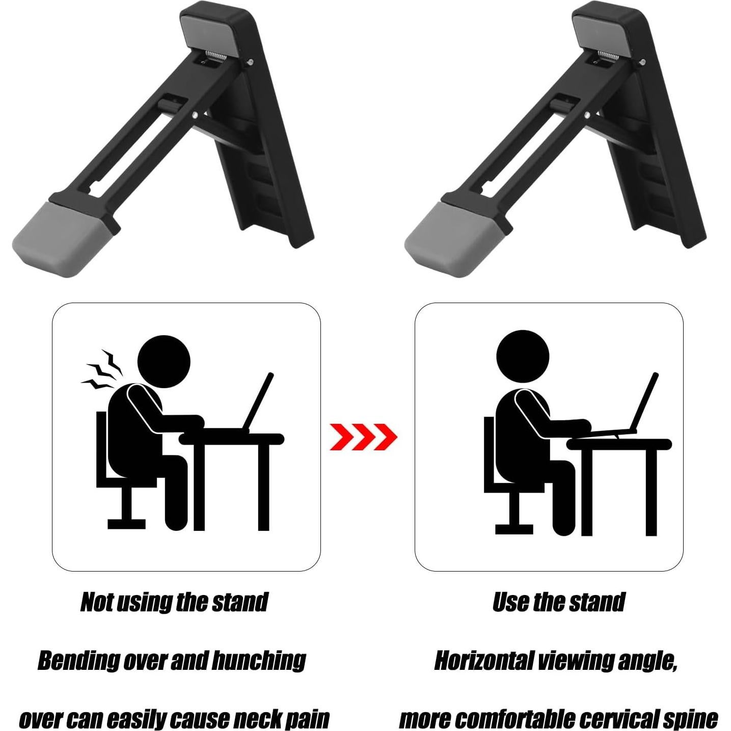 Soporte Plegable para Teclado Gosknor - Ergonomía Ajustable Negro