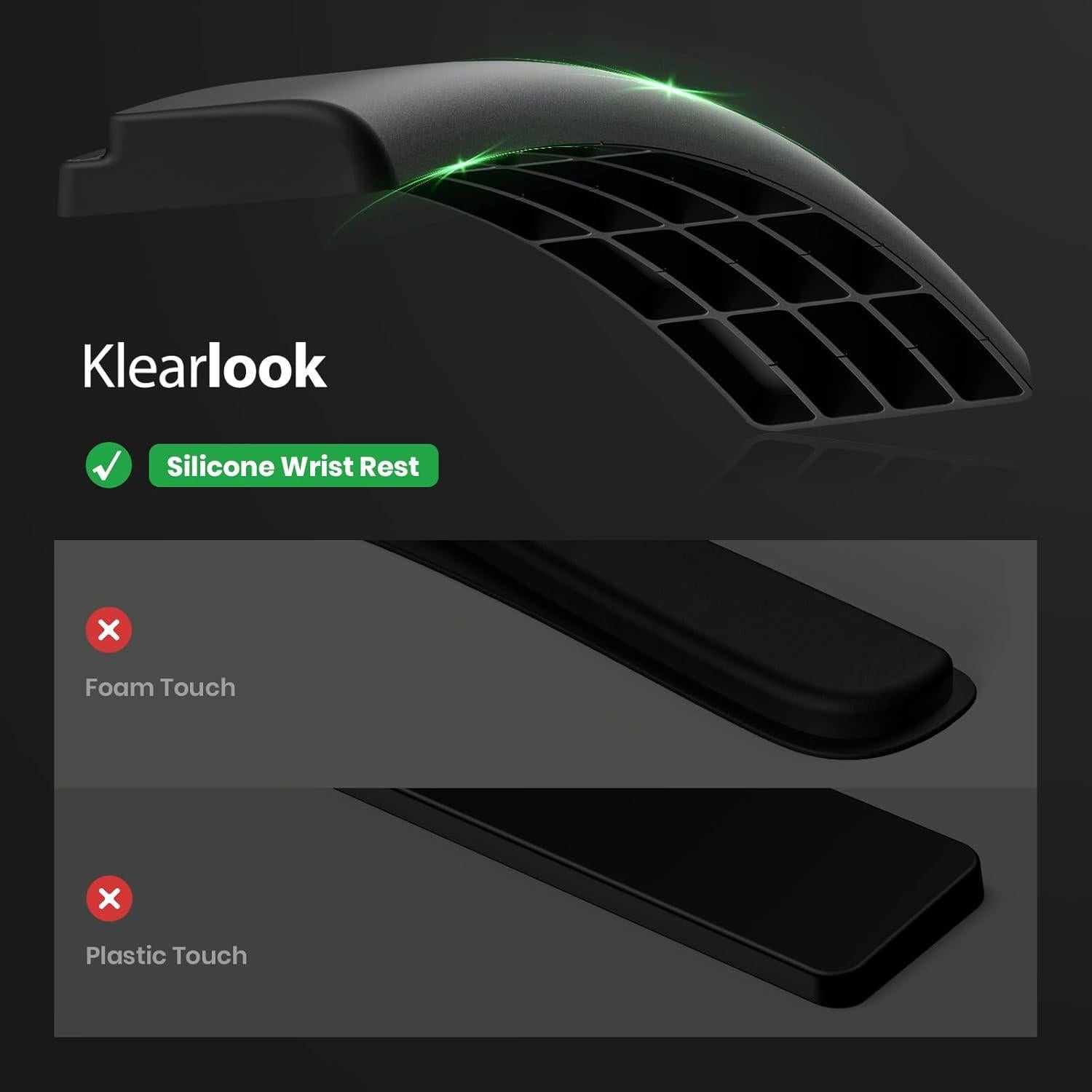 Soporte de Teclado Ergonómico Klearlook con Reposamuñecas Negro