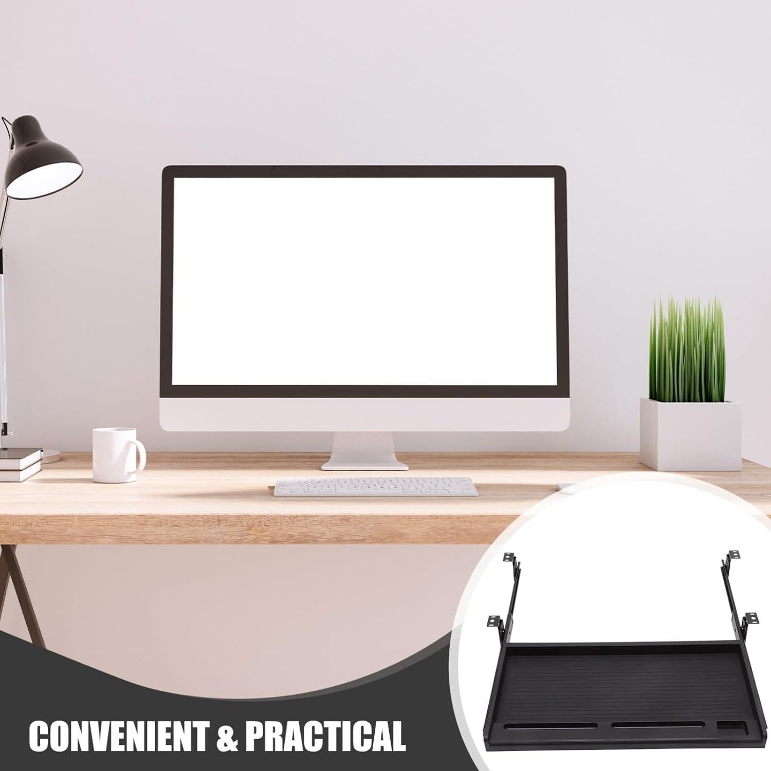 Bandeja Deslizante para Teclado Jojofuny 51.5x27cm Negra