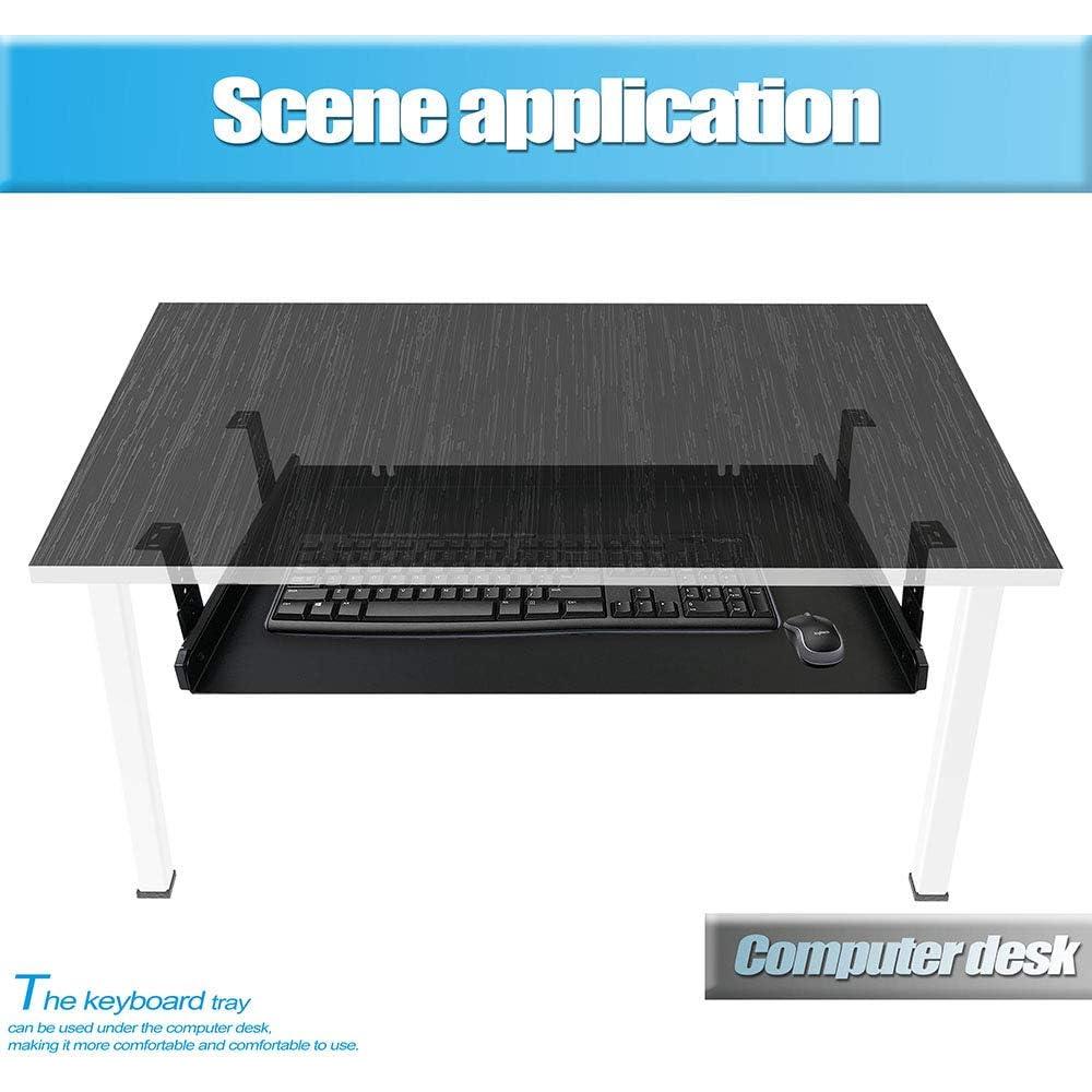 Bandeja para Teclado FRMSAET Metálica Ajustable 50.8 cm Negro