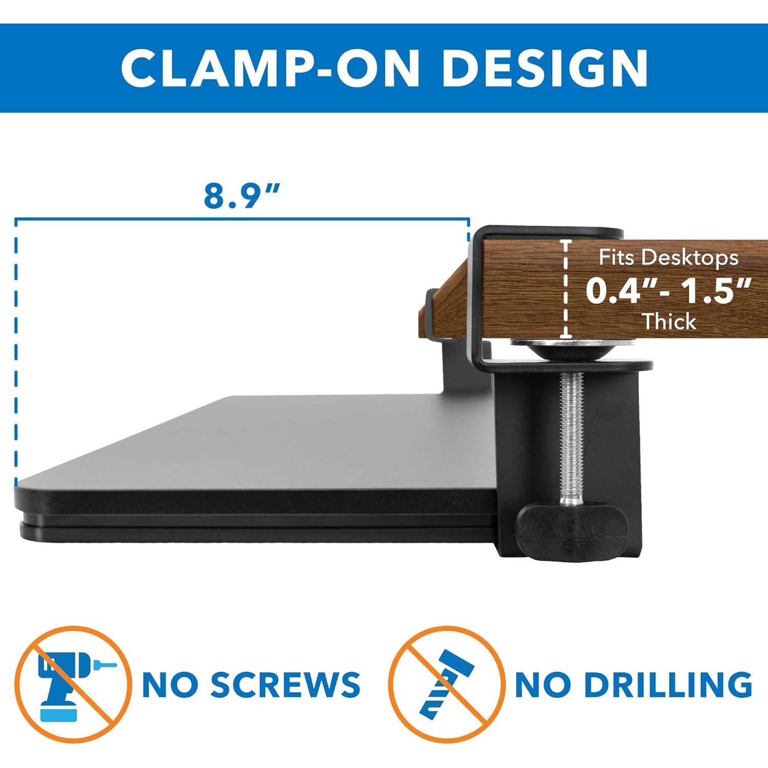 Bandeja para Teclado Ergonomica Mount-It! MI-7147 67.1x30cm