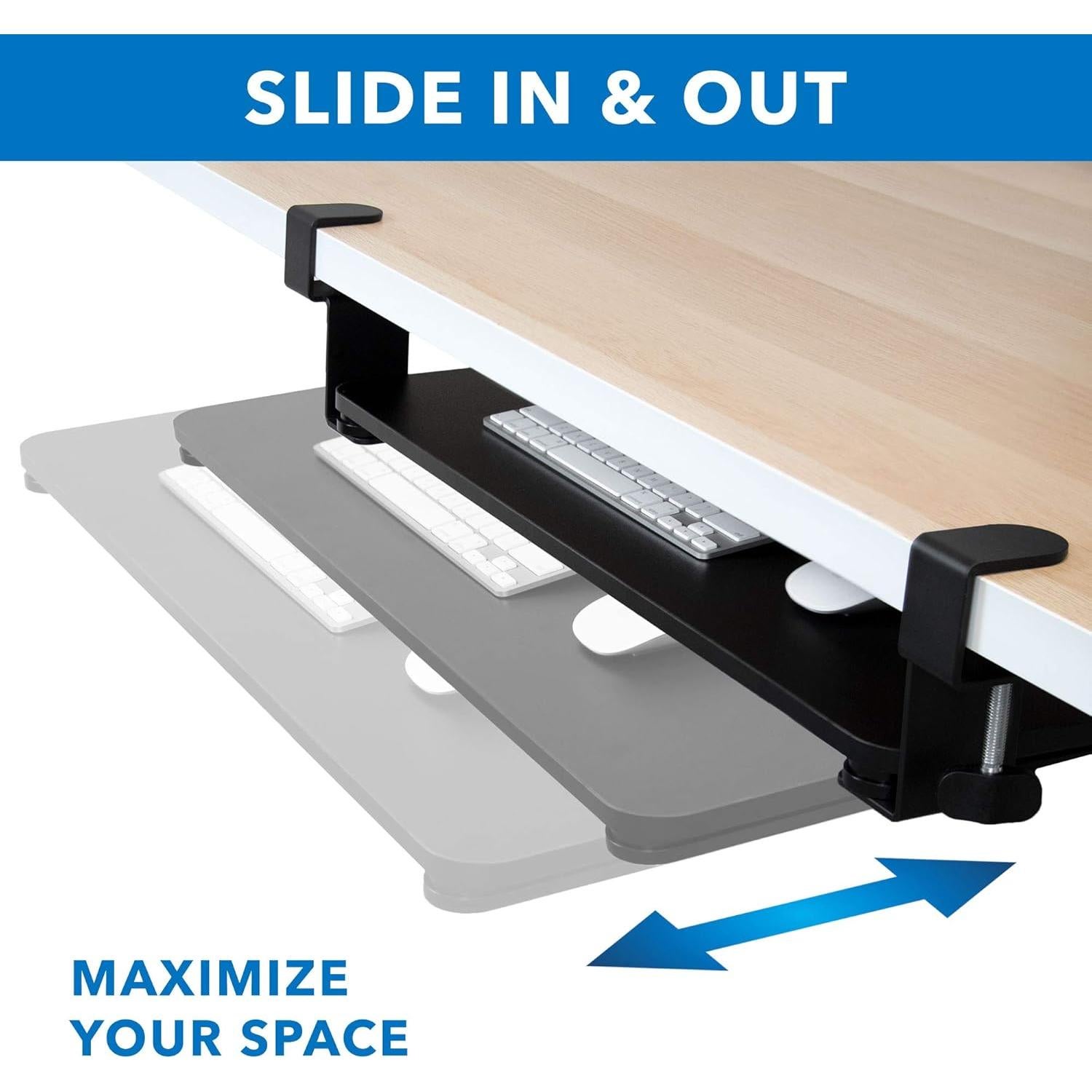 Bandeja para Teclado Ergonomica Mount-It! MI-7147 67.1x30cm