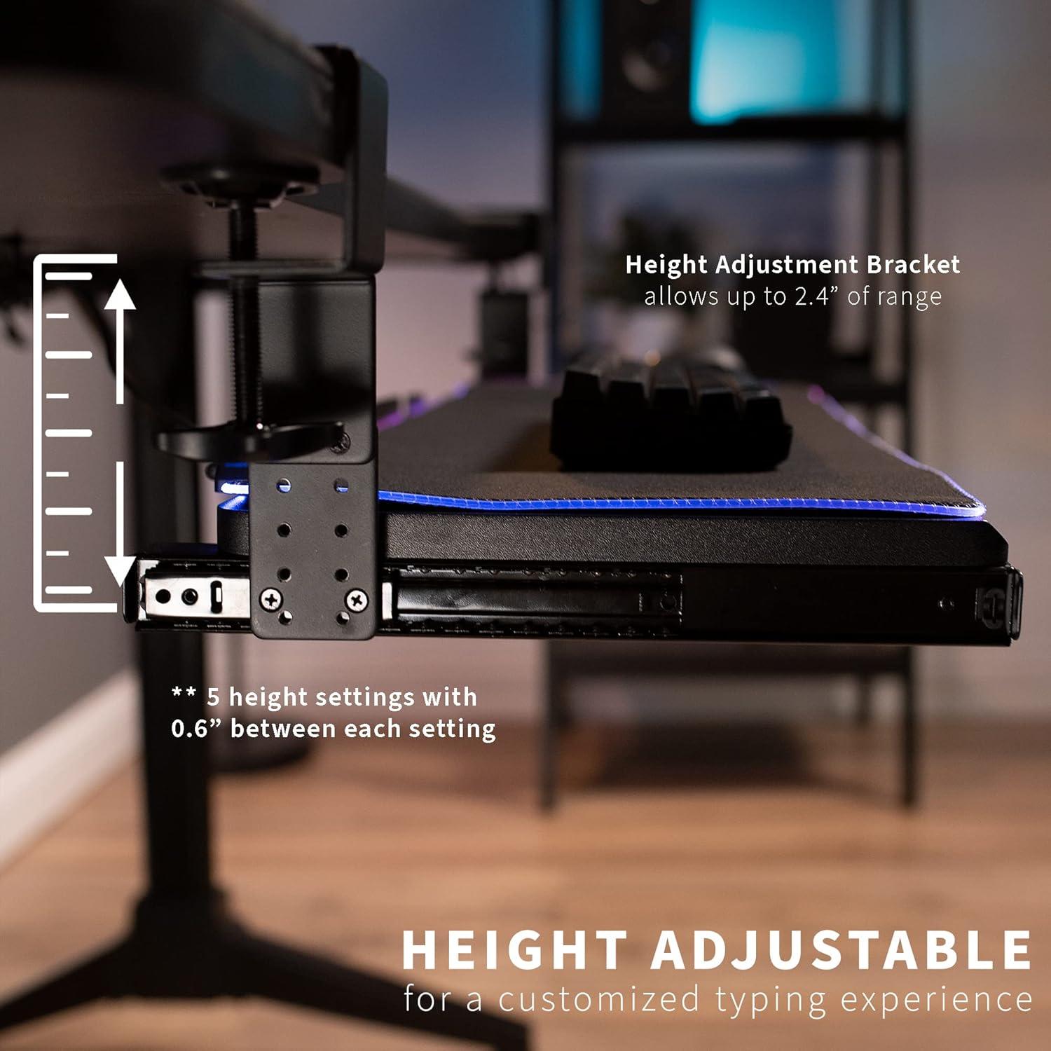 Bandeja de Teclado Ajustable VIVO MOUNT-KB05GP con RGB