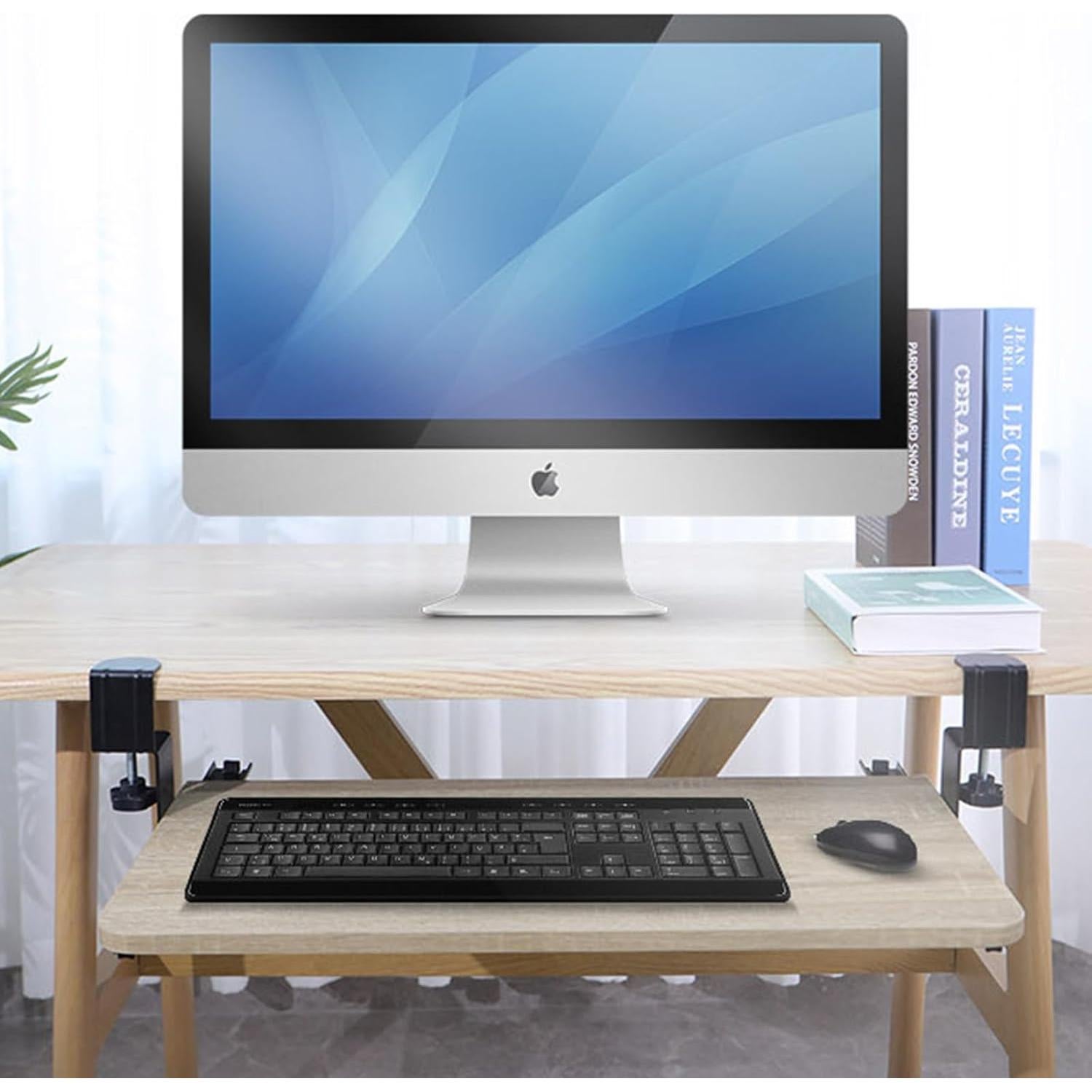 Soporte de Bandeja de Teclado Acrux7 Ajustable Negro 2 Pcs