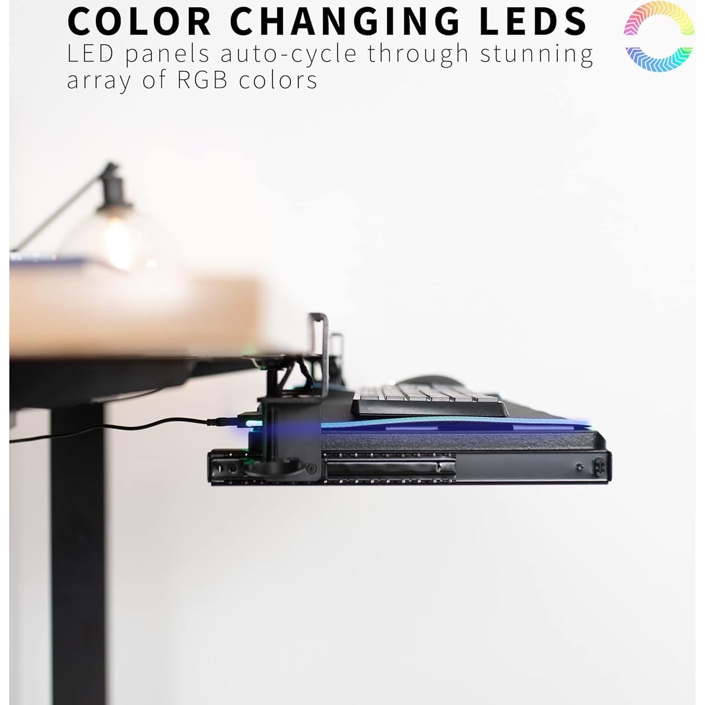 Bandeja para Teclado VIVO MOUNT-KB05P con Luz LED RGB