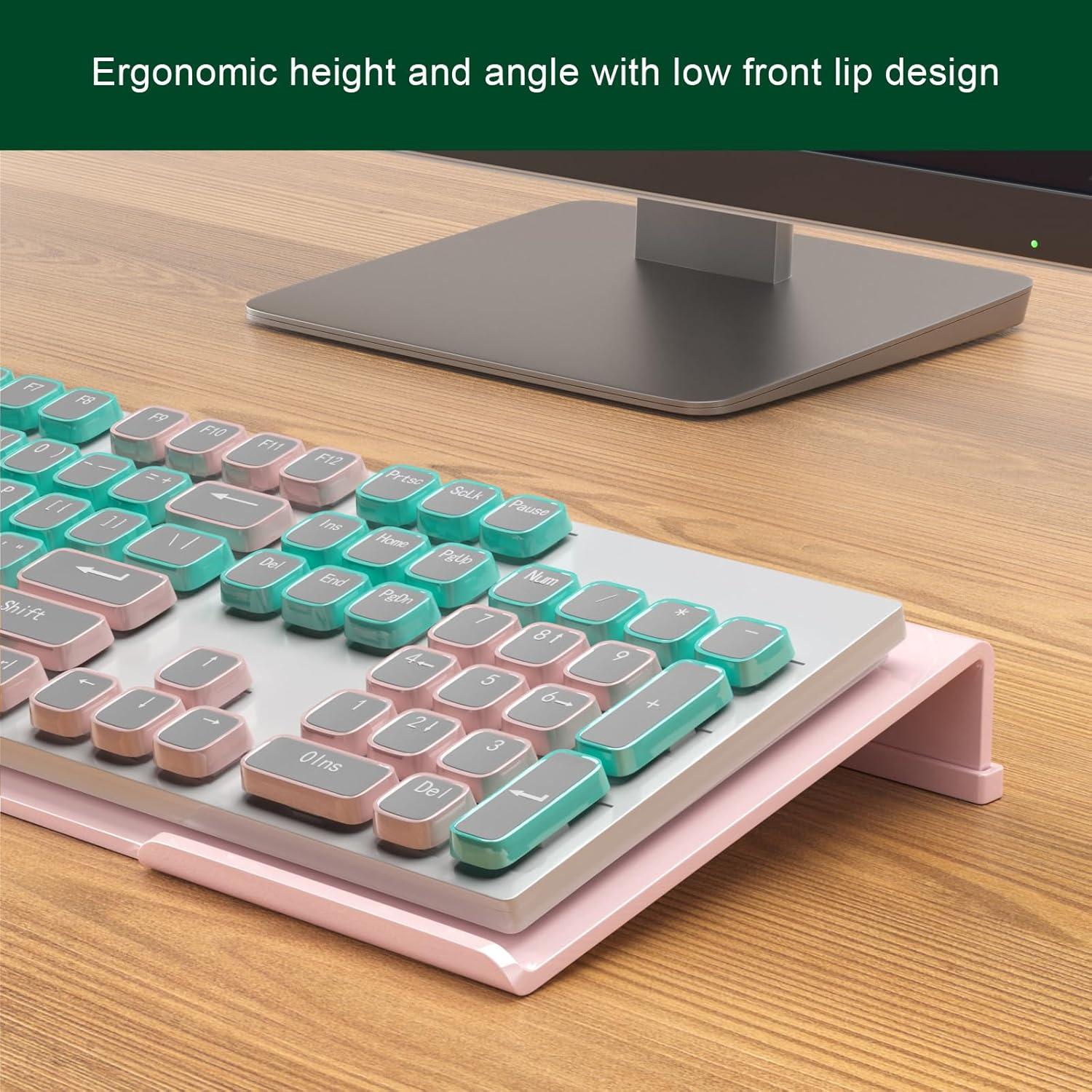 Soporte Ergonómico para Teclado Bosscasa Rosa Claro 43.2cm