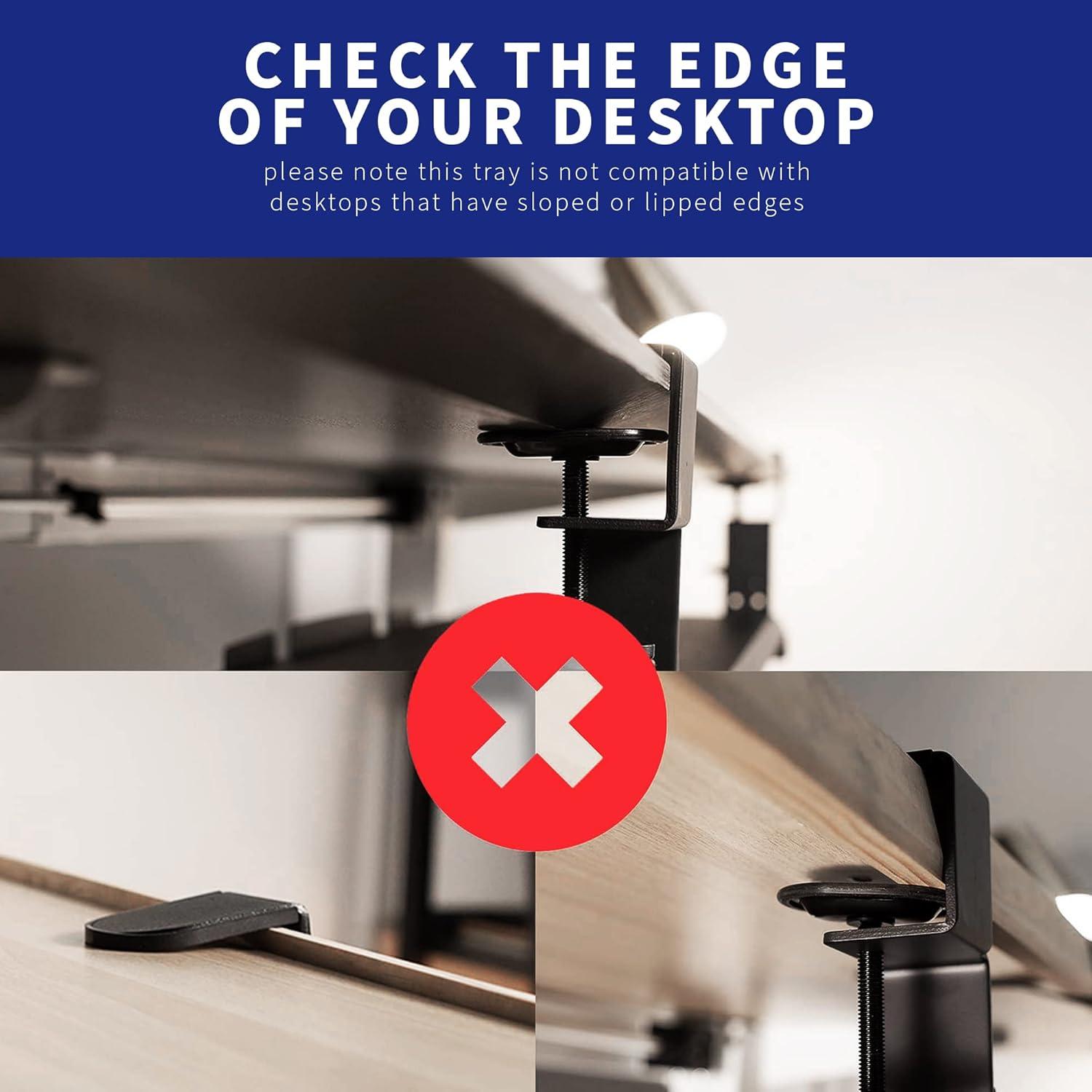 Bandeja de Teclado Ajustable VIVO con Cajón, 68.6x27.9cm