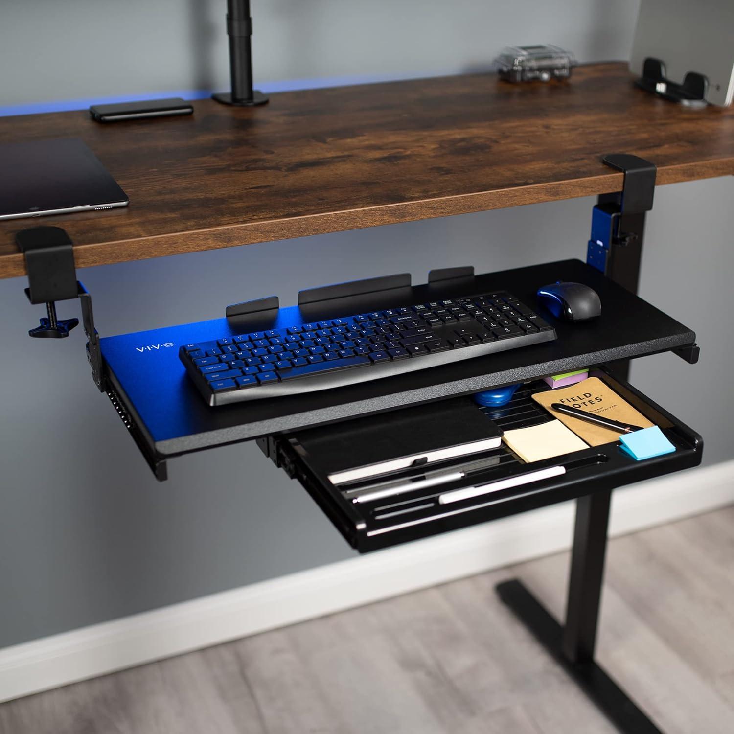 Bandeja de Teclado Ajustable VIVO con Cajón, 68.6x27.9cm