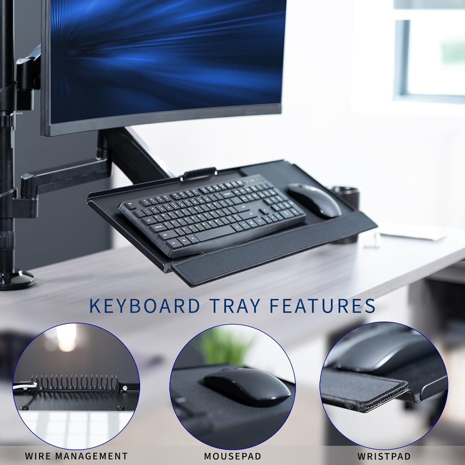 Soporte de Escritorio Ajustable VIVO STAND-SIT1B para Pantalla 32"