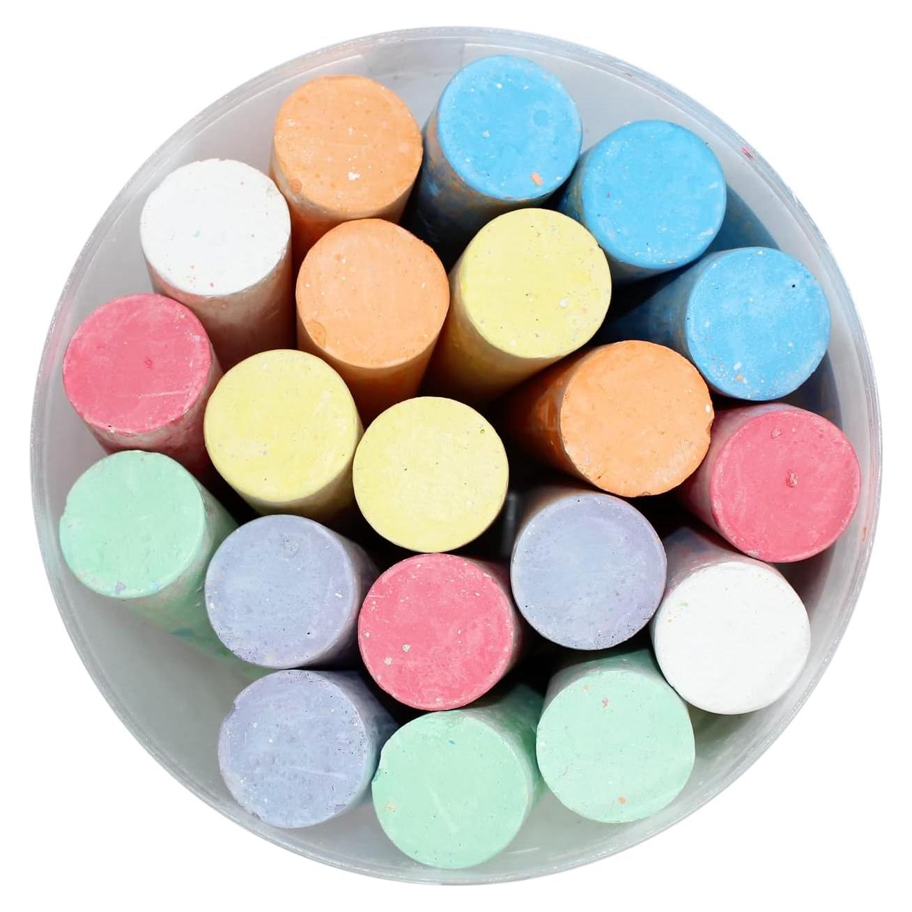 Tiza de Acera Jumbo MAHITOI Multicolor Lavable 20 Piezas