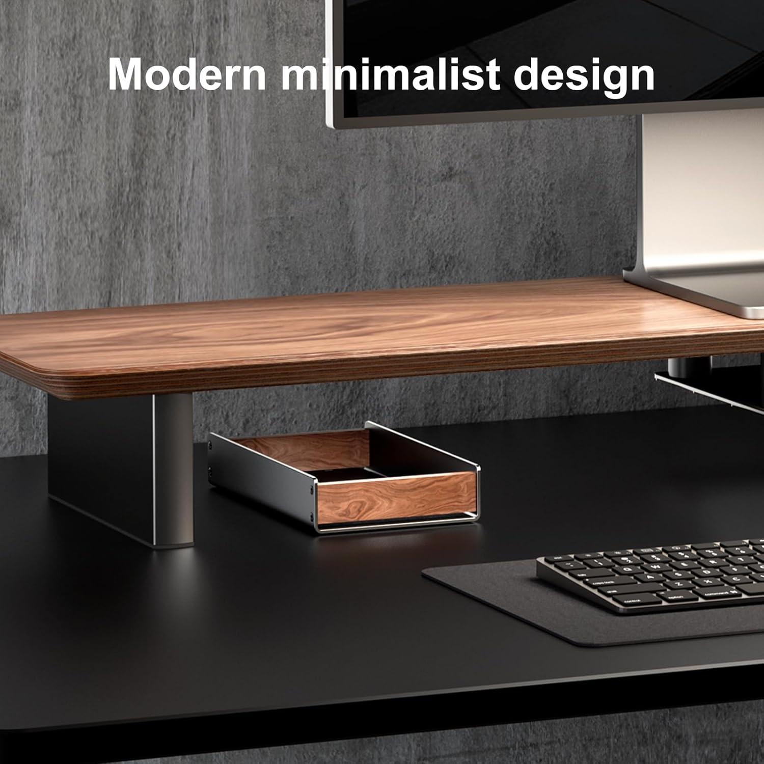 Organizador de Escritorio UPERGO de Madera de Nogal 47x32cm