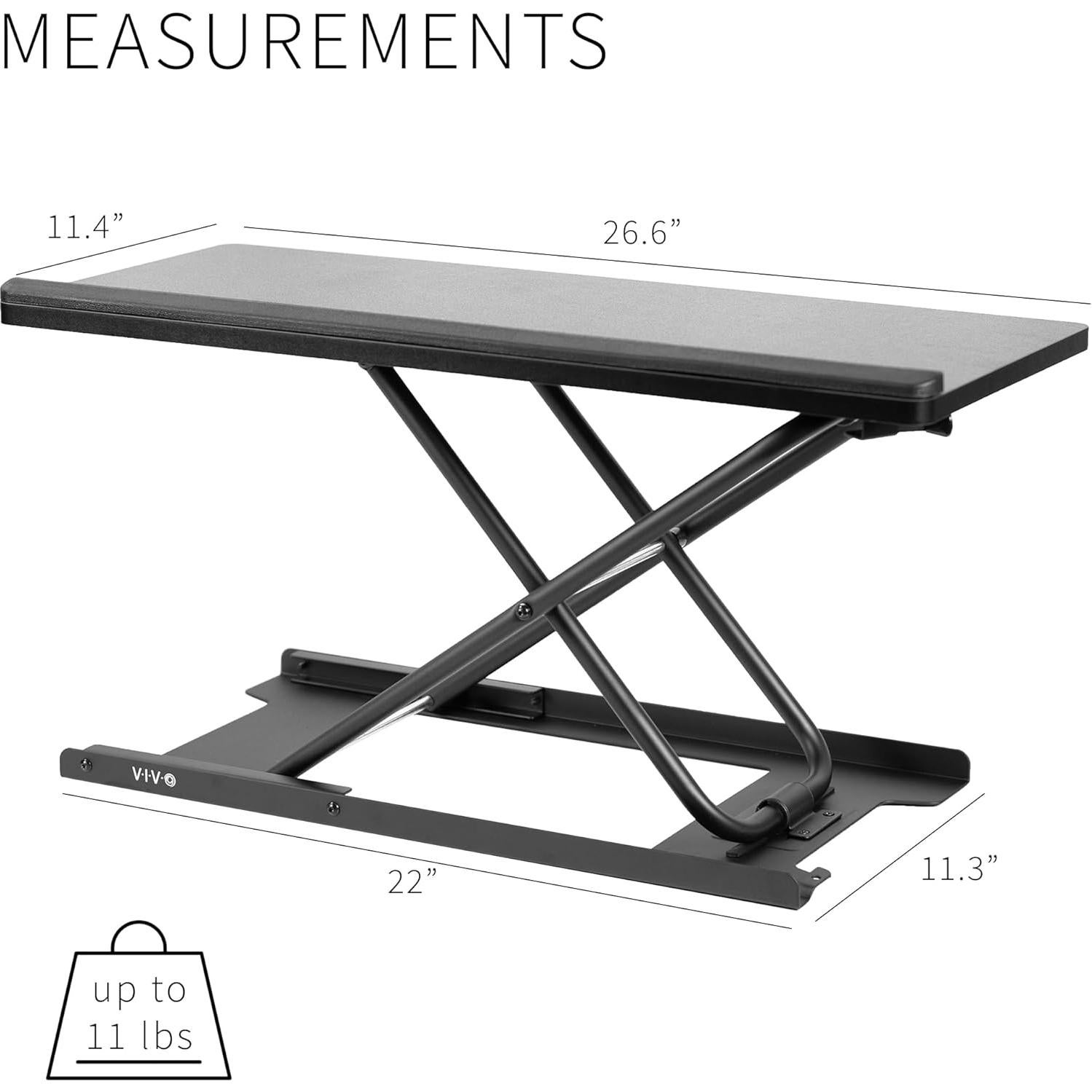 Elevador de Teclado Ergonómico VIVO 67.6x29 cm Ajustable 20.8-33 cm