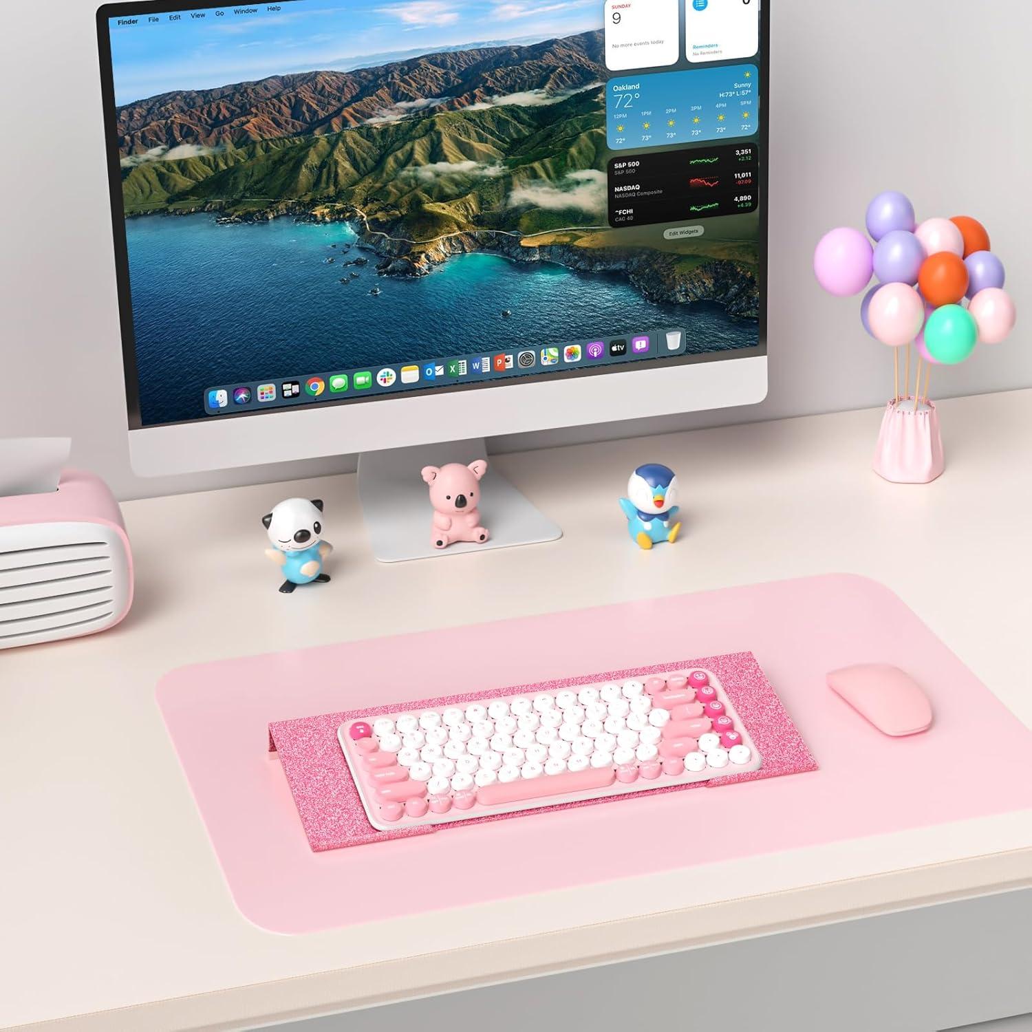 Soporte de Teclado Ergonómico Rulyyo 43.18 cm Rosa Brillante