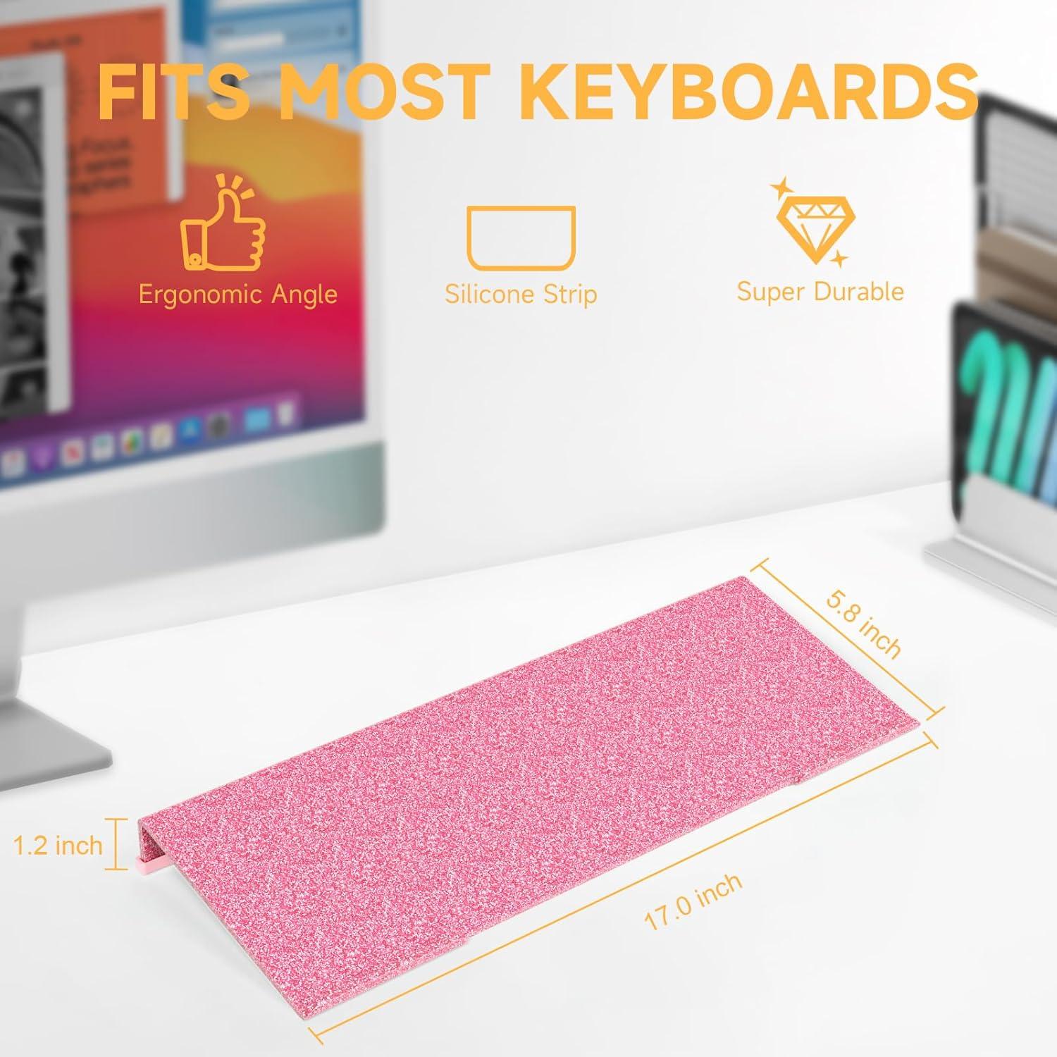 Soporte de Teclado Ergonómico Rulyyo 43.18 cm Rosa Brillante