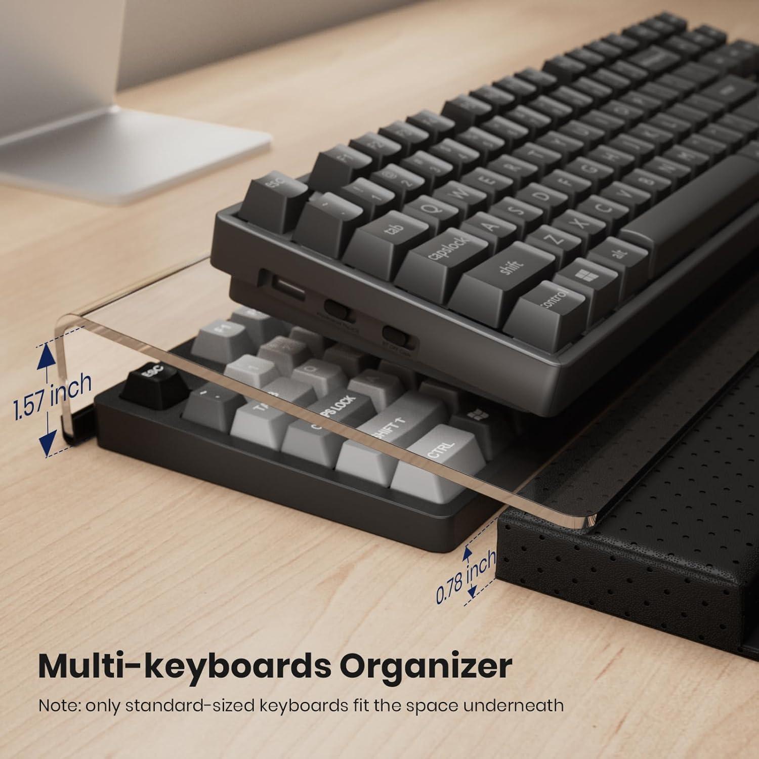 Soporte de Teclado Acrílico YILAXIA Inclinable 3 Niveles Ergonómico