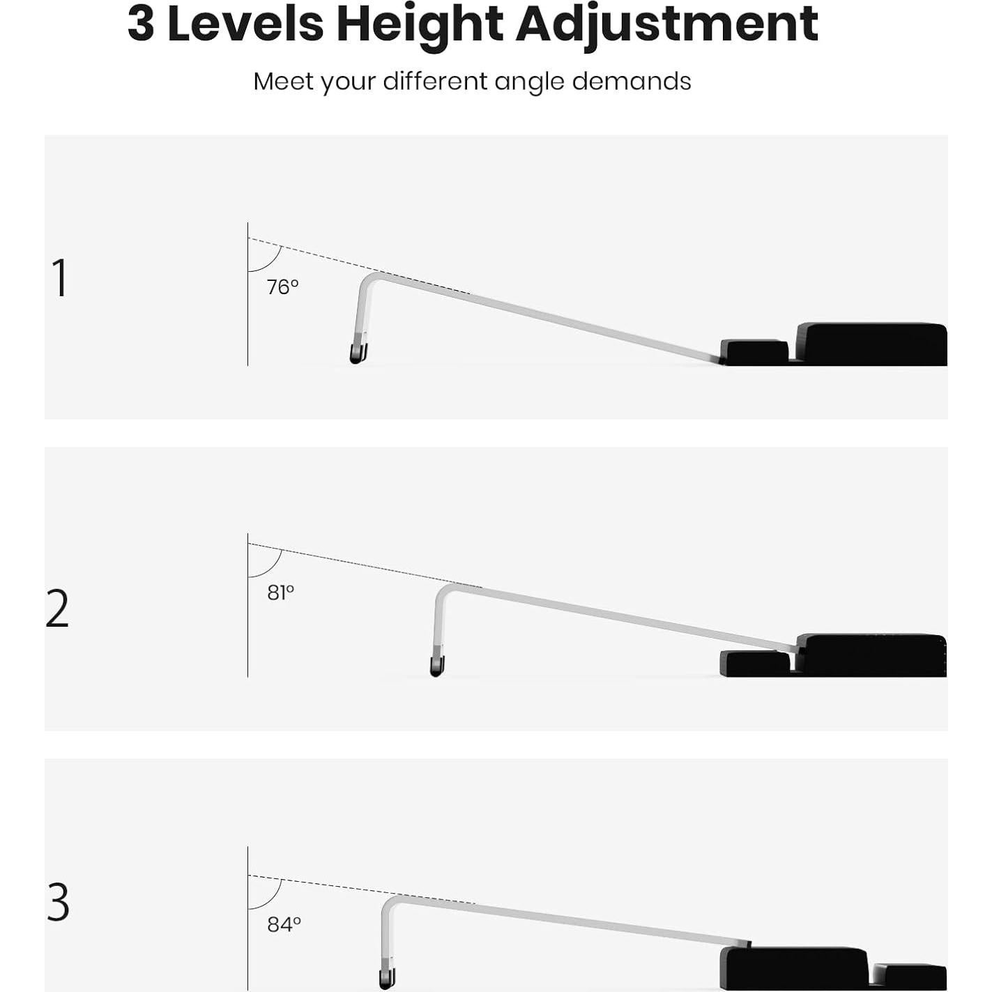 Soporte de Teclado Acrílico YILAXIA Inclinable 3 Niveles Ergonómico