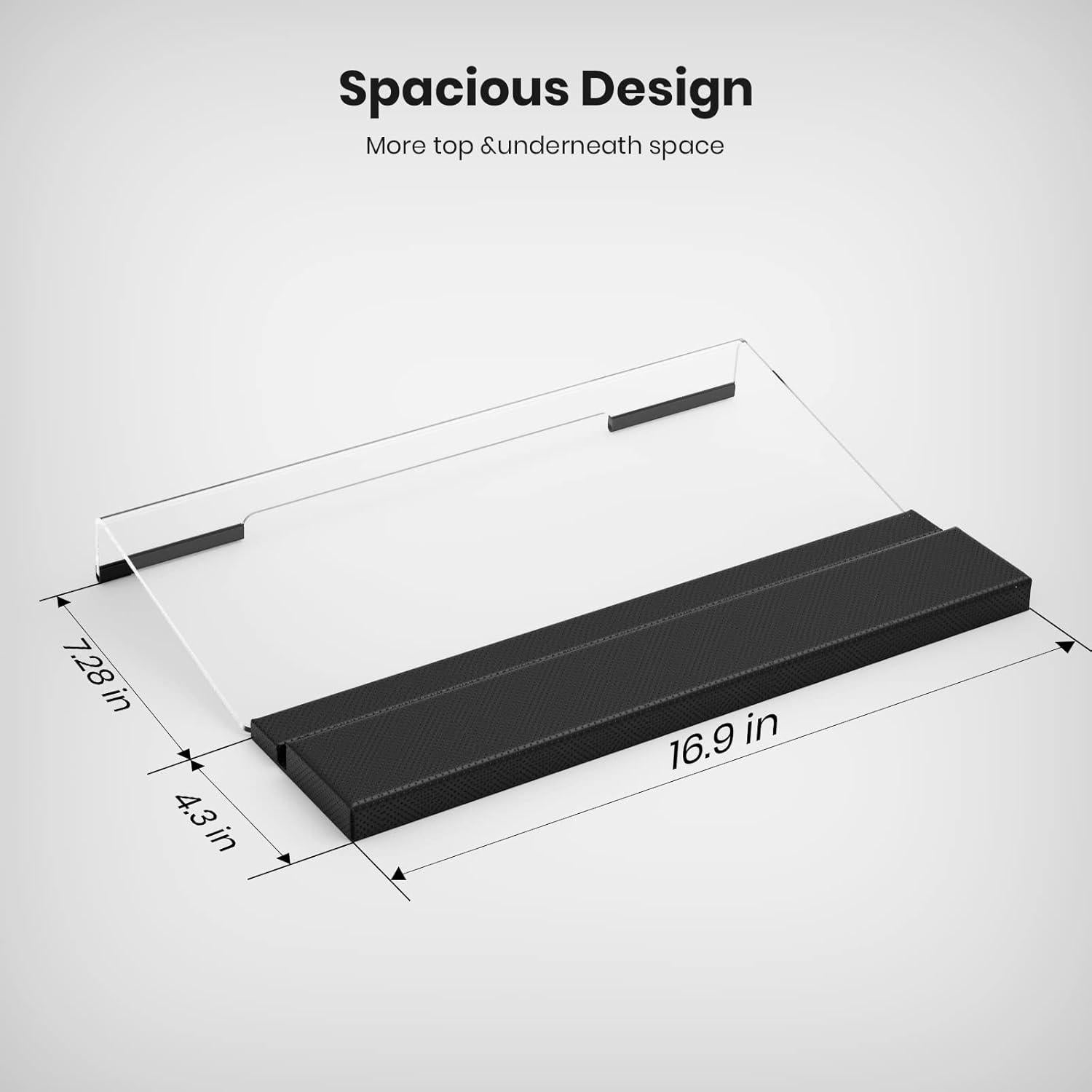 Soporte de Teclado Acrílico YILAXIA Inclinable 3 Niveles Ergonómico