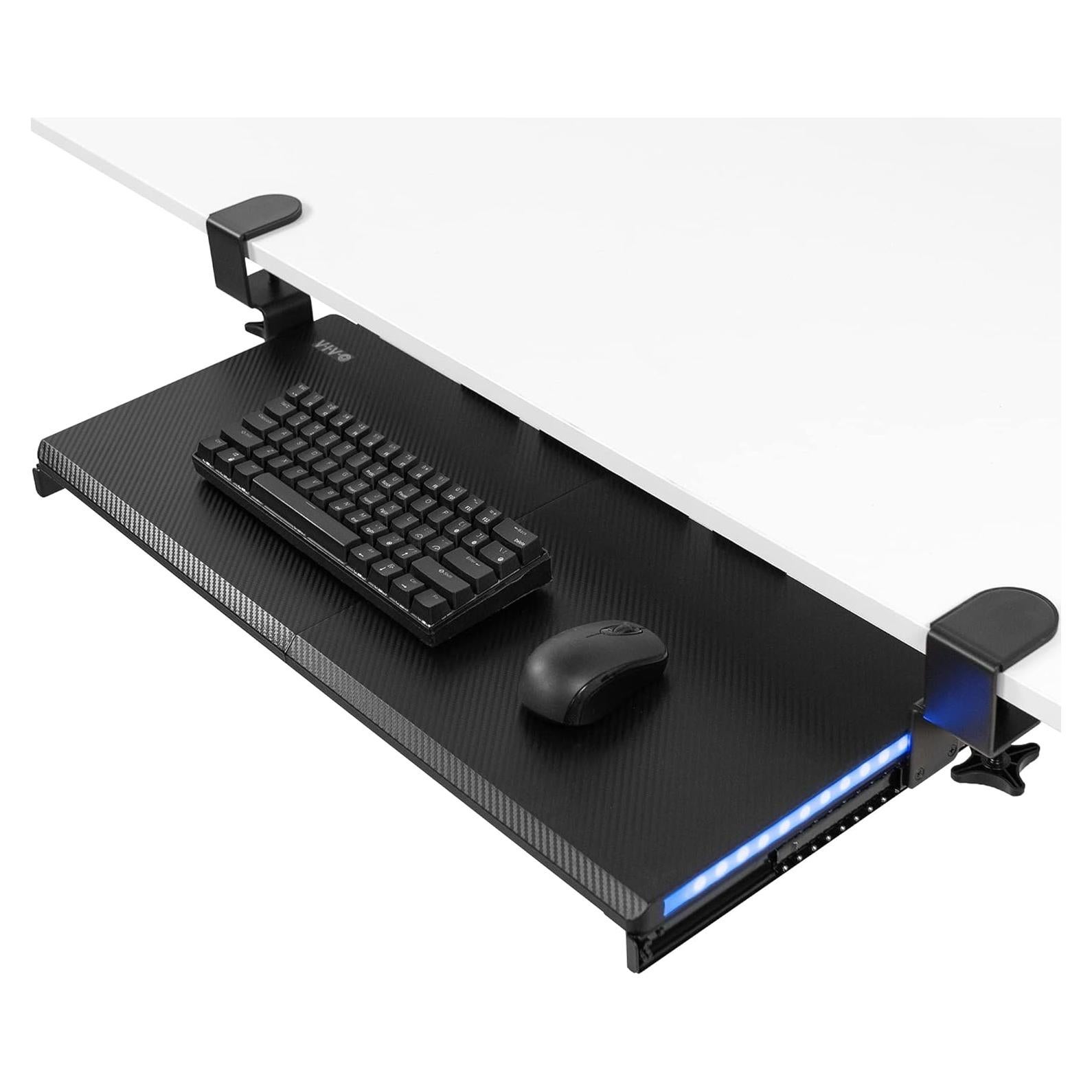 Bandeja de Teclado VIVO MOUNT-KB05EL con Luces LED RGB 68.58 cm