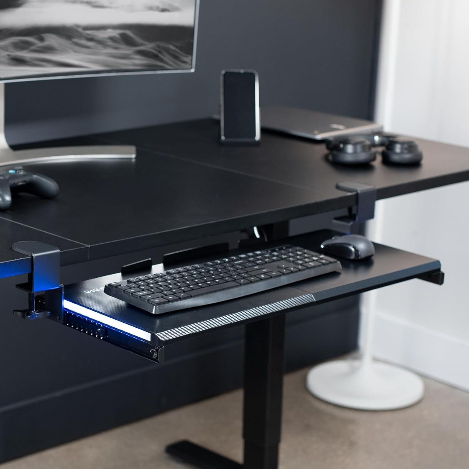 Bandeja de Teclado VIVO MOUNT-KB05EL con Luces LED RGB 68.58 cm