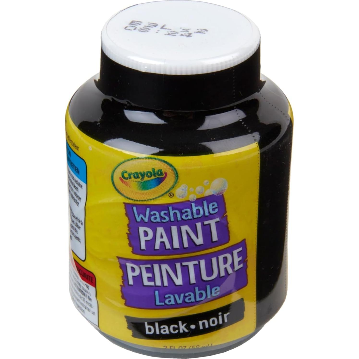 Pintura Lavable Crayola 60 ml Negra para Manualidades