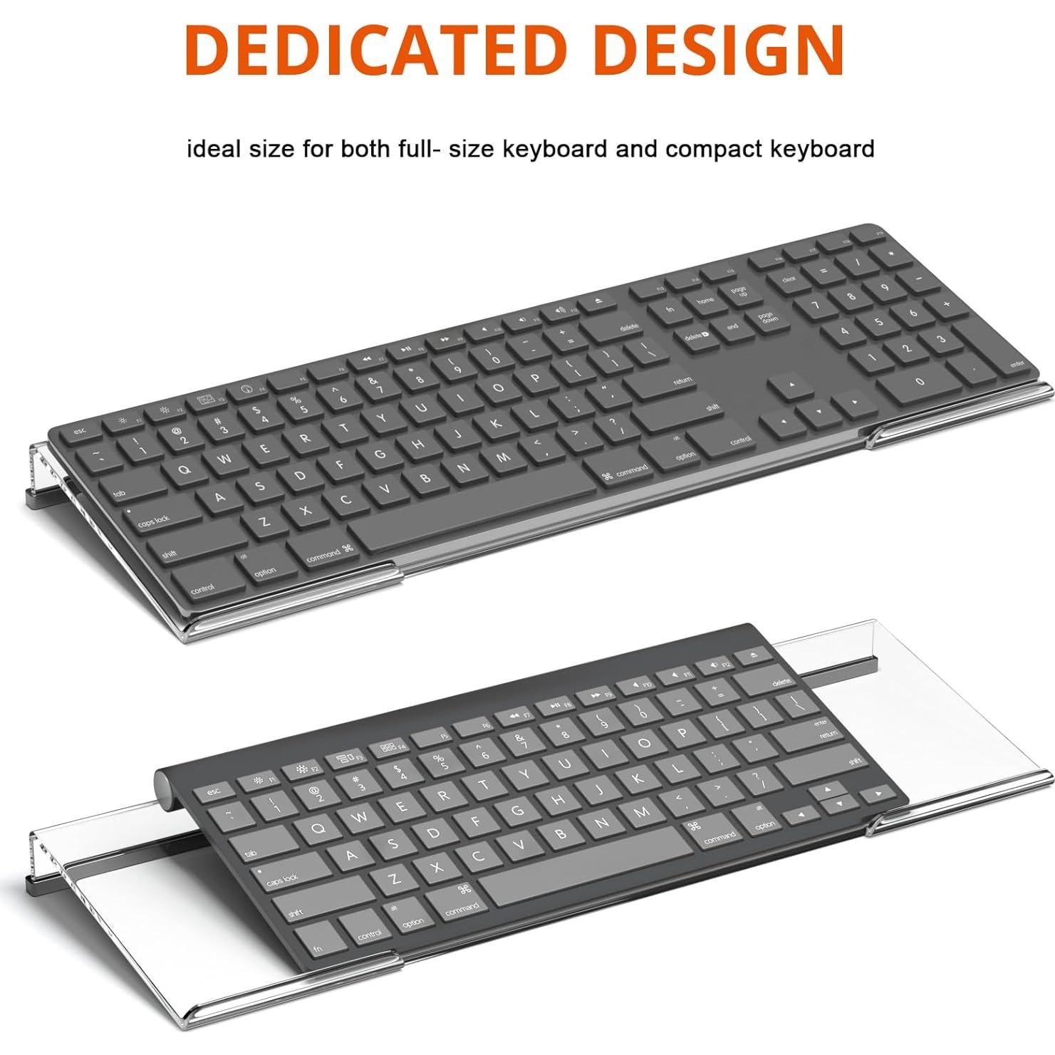 Soporte Elevador Ergonómico para Teclado Richboom Acrílico Transparente