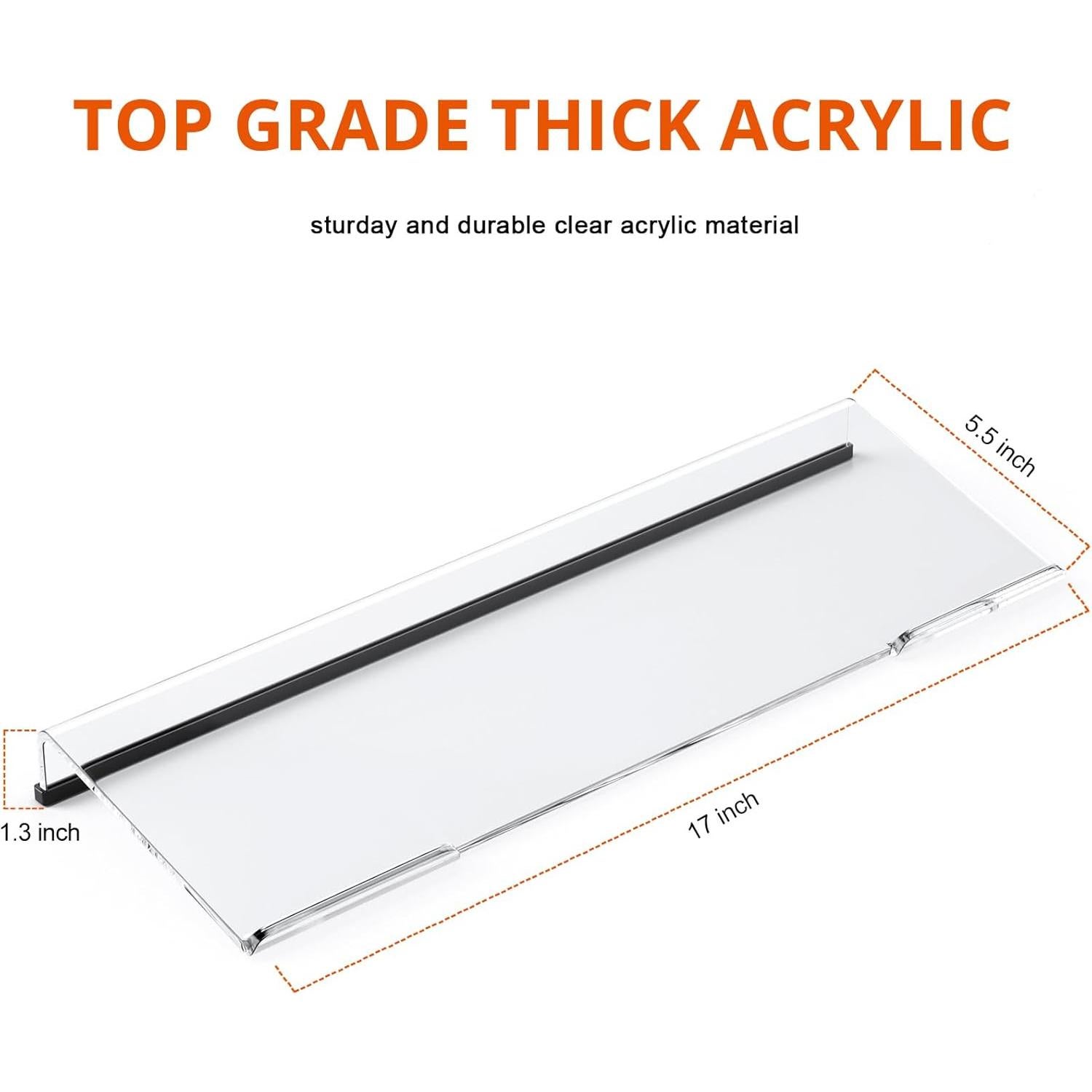 Soporte Elevador Ergonómico para Teclado Richboom Acrílico Transparente