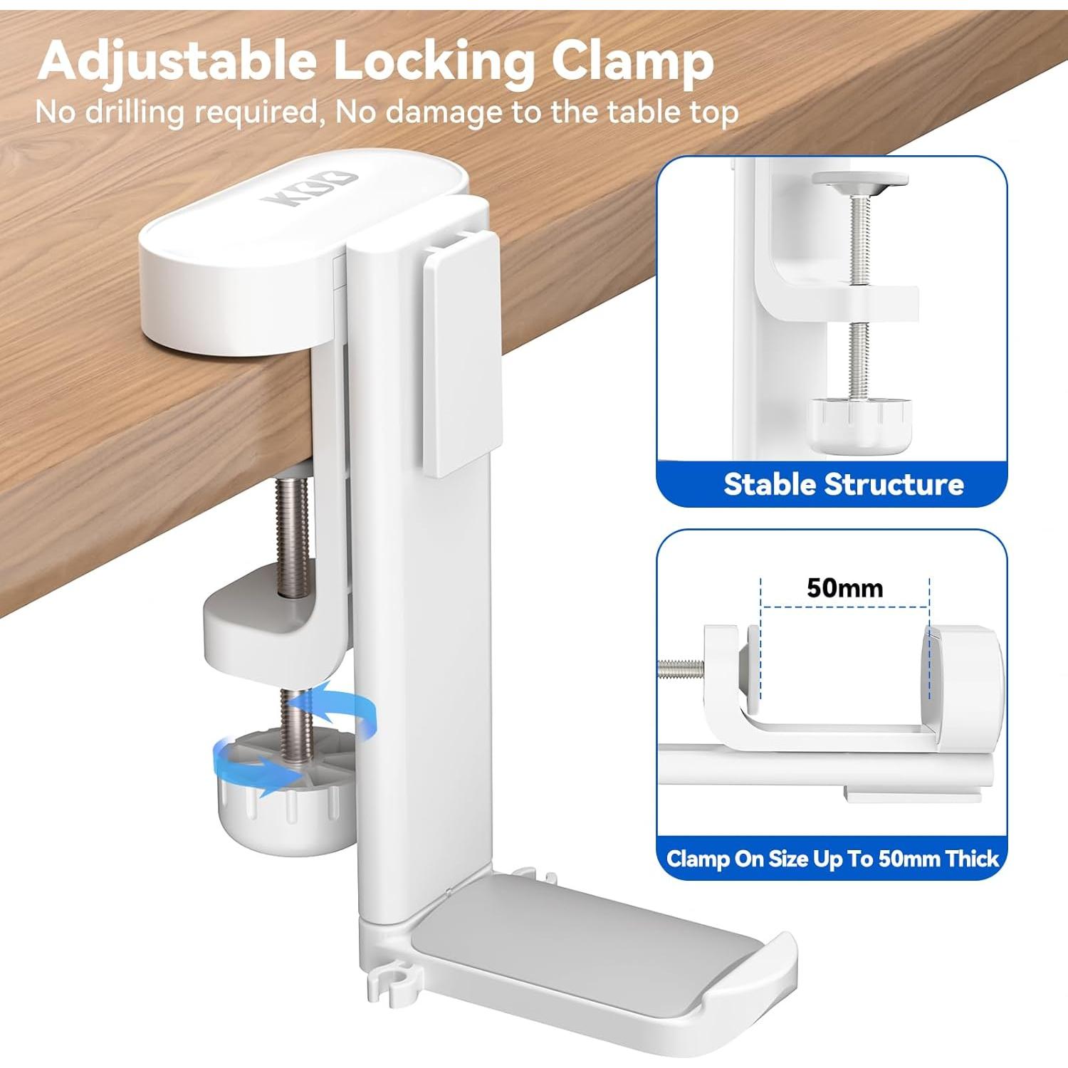 Organizador de Escritorio KDD 4 en 1 Blanco - Soporte Auriculares y Taza