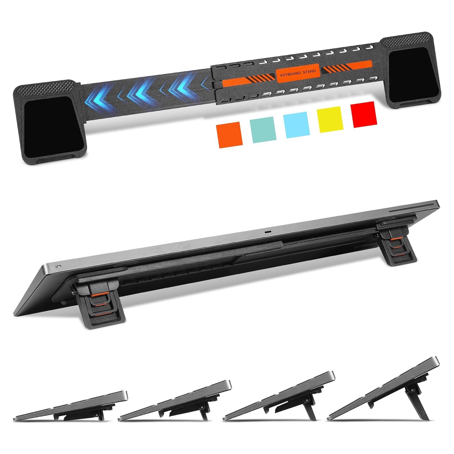 Soporte de Teclado Ajustable MEKASS Naranja Ergonómico