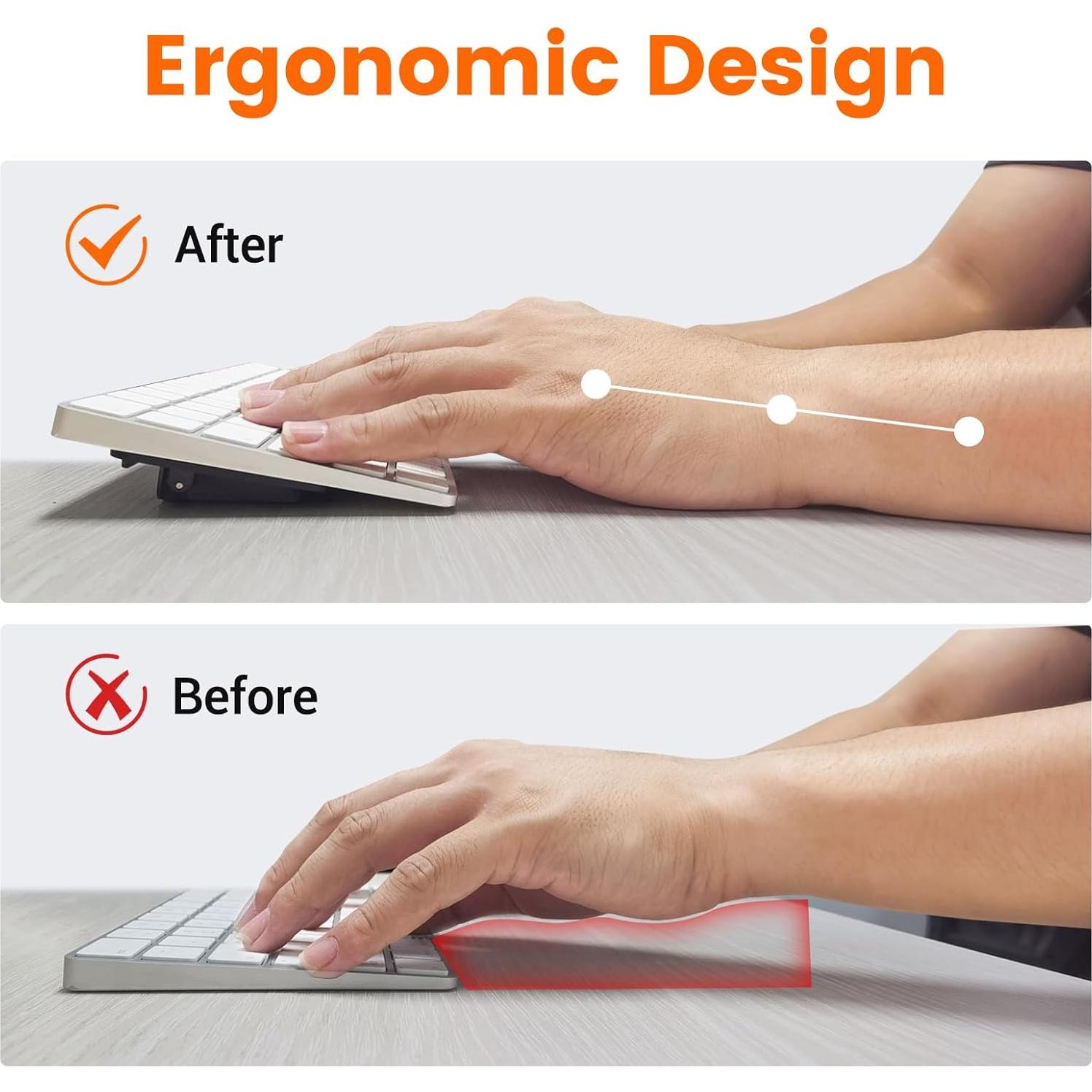 Soporte de Teclado Ergonómico HONKID Ajustable Amarillo